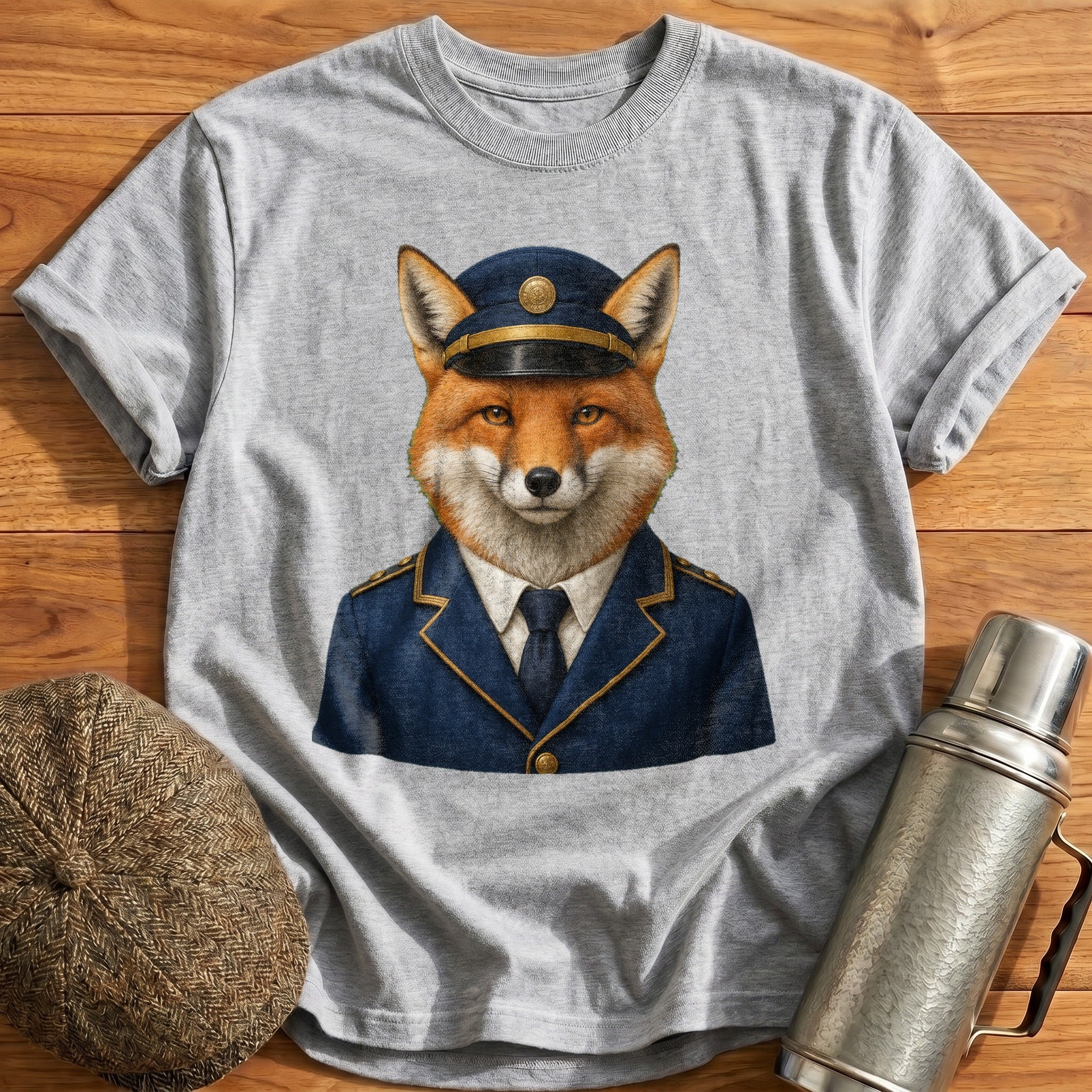 Red Fox Stationmaster T-Shirt - Sport Grey