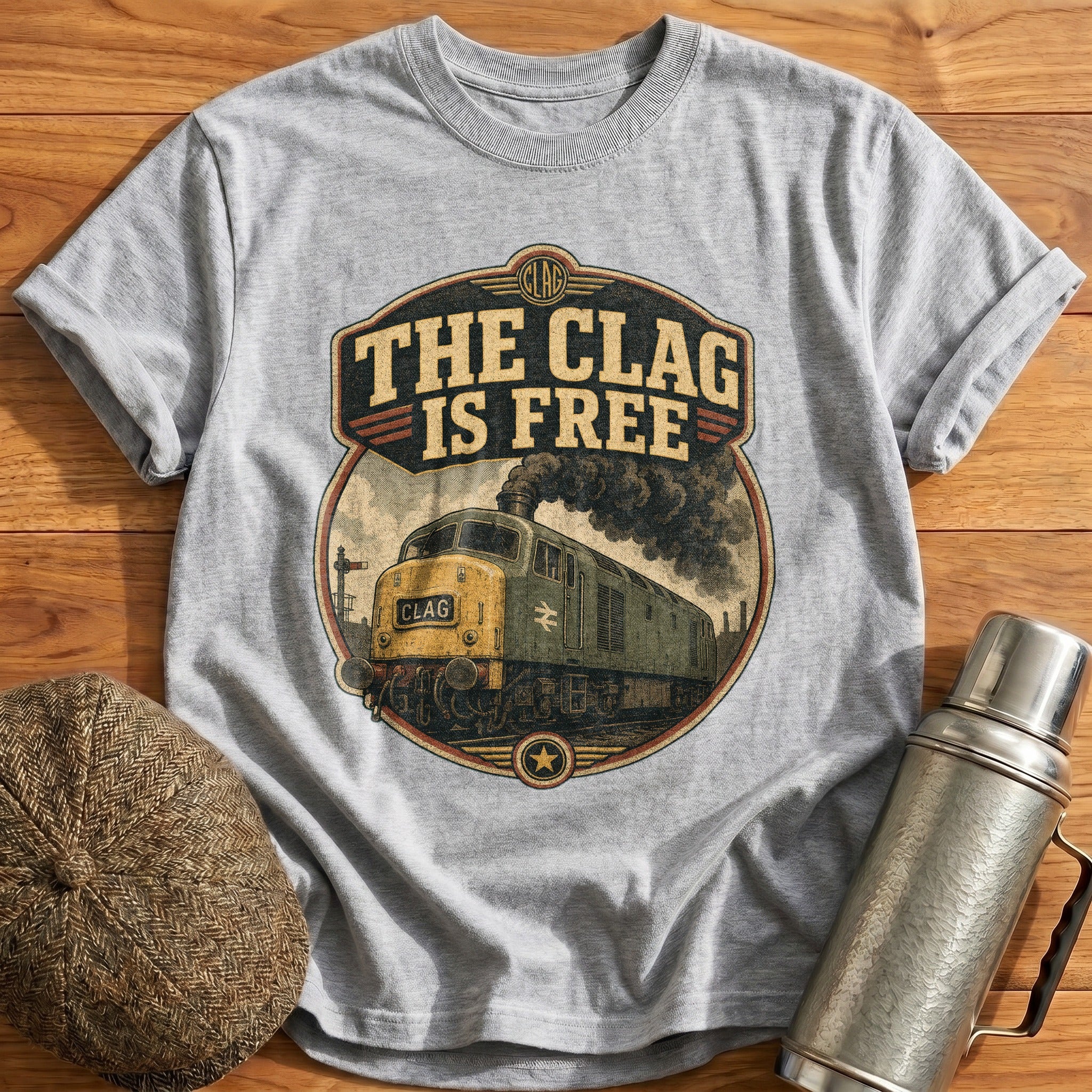 The Clag is Free T-Shirt - Sport Grey