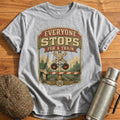 Everyone Stops for a Train T-Shirt - Sport Grey