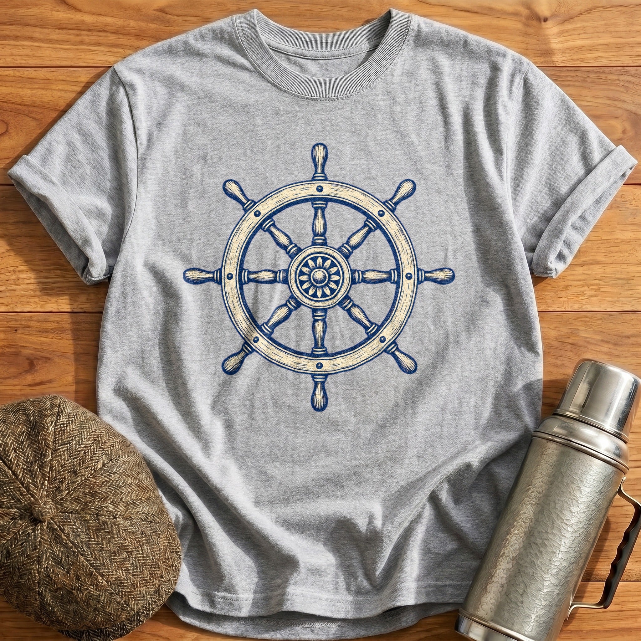 Driving Wheel T-Shirt - Sport Grey