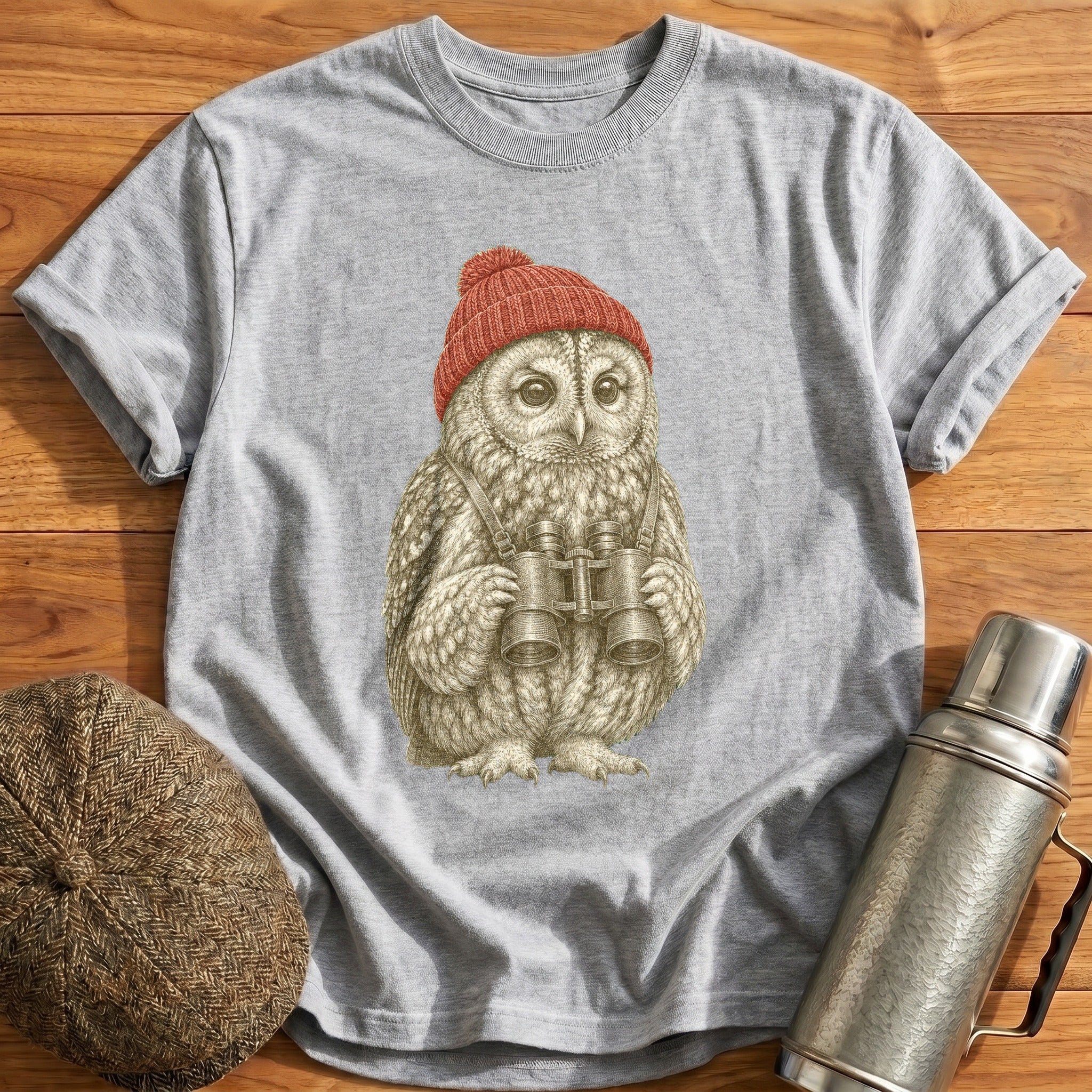 Tawny Owl Trainspotter T-Shirt - Sport Grey