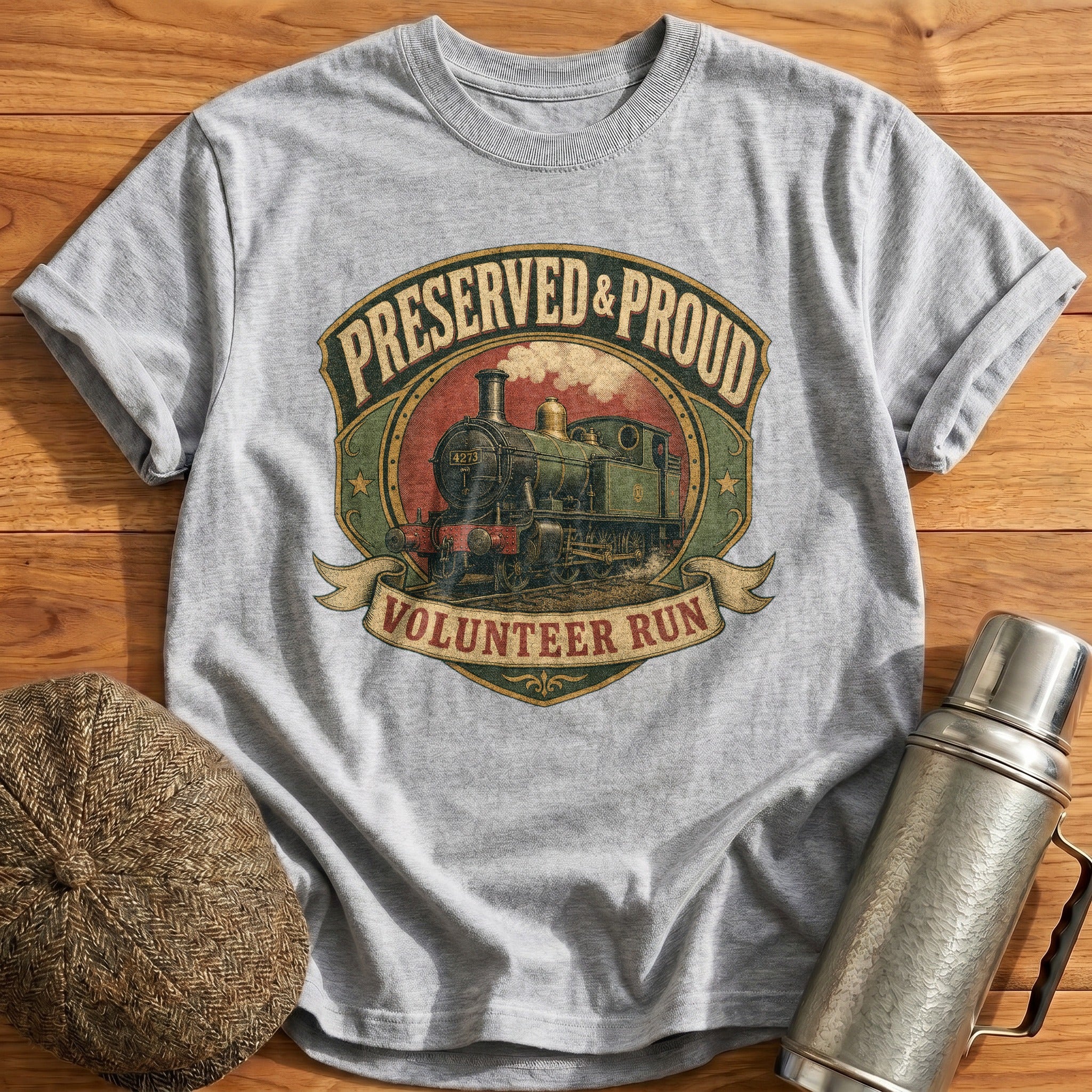 Preserved & Proud T-Shirt - Sport Grey