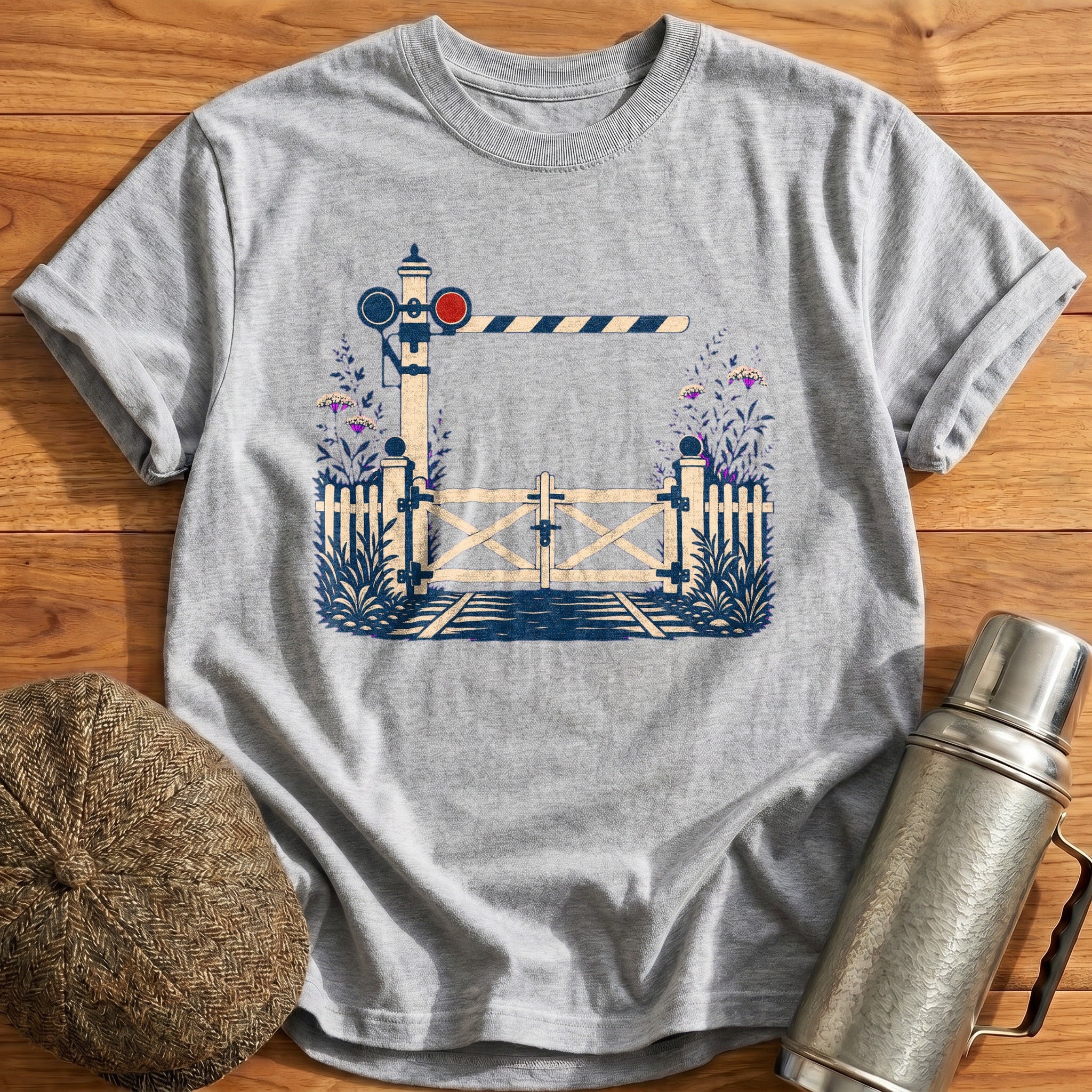 Level-Crossing Gate T-Shirt - Sport Grey