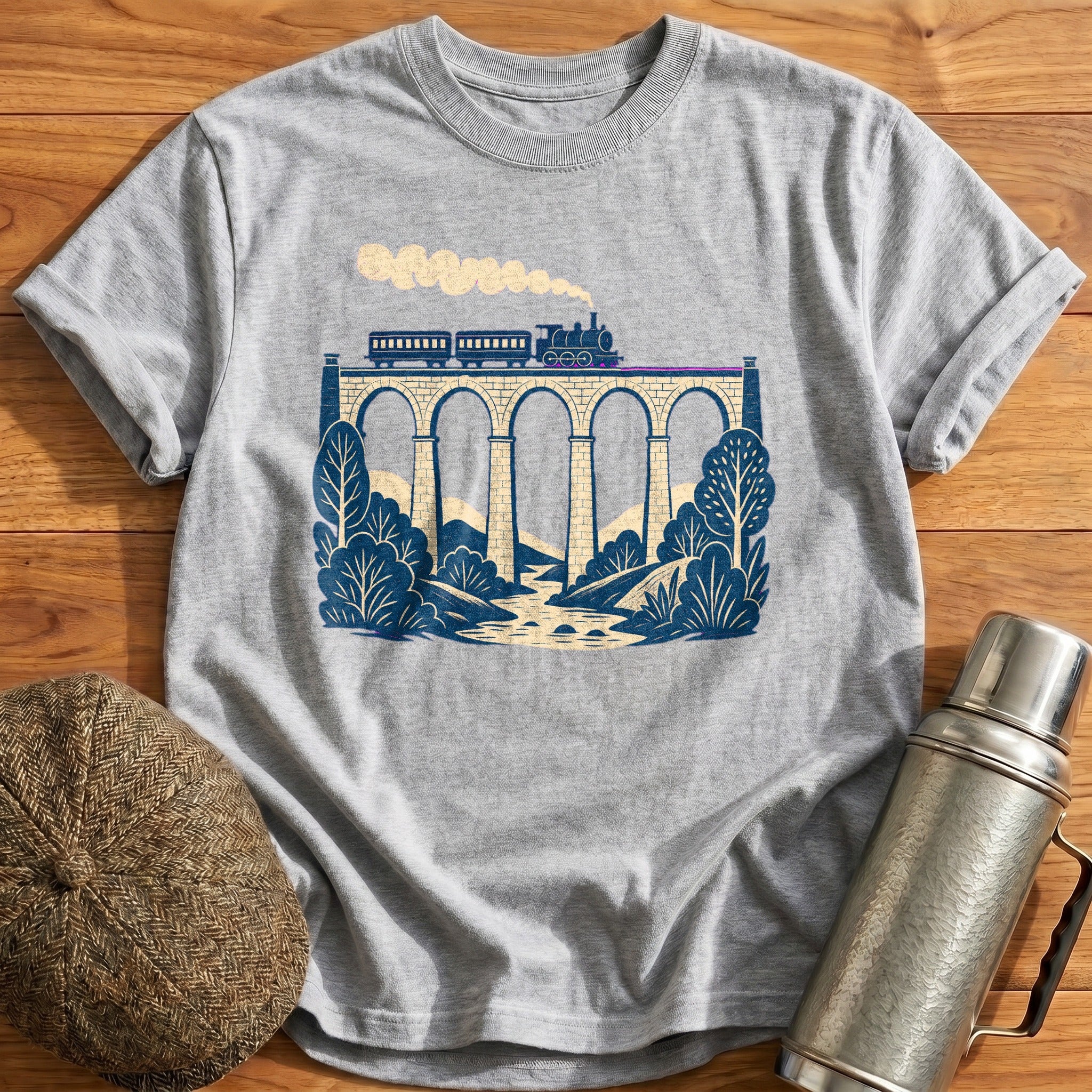 Railway Viaduct T-Shirt - Sport Grey