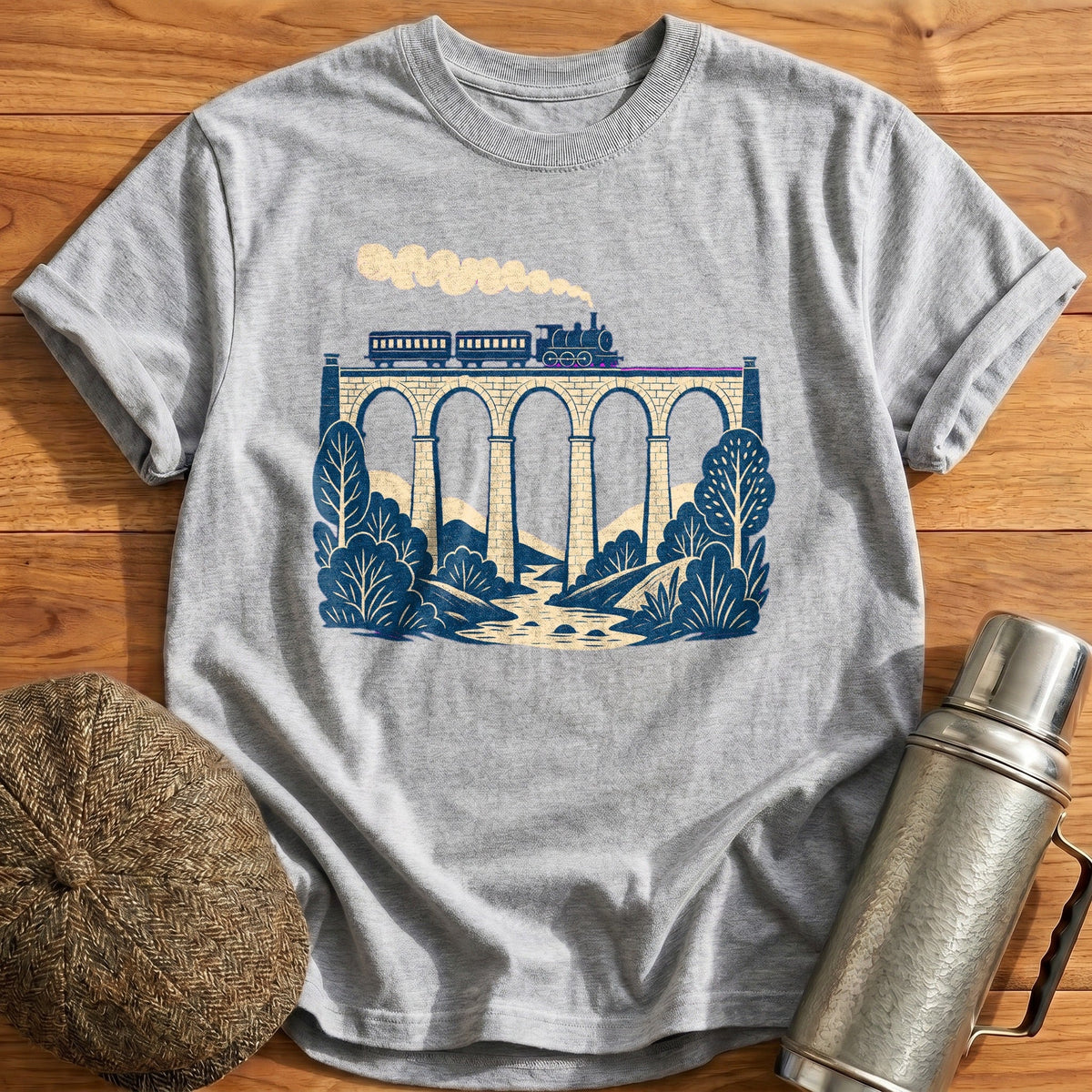 Railway Viaduct Kids T-Shirt - Sport Grey