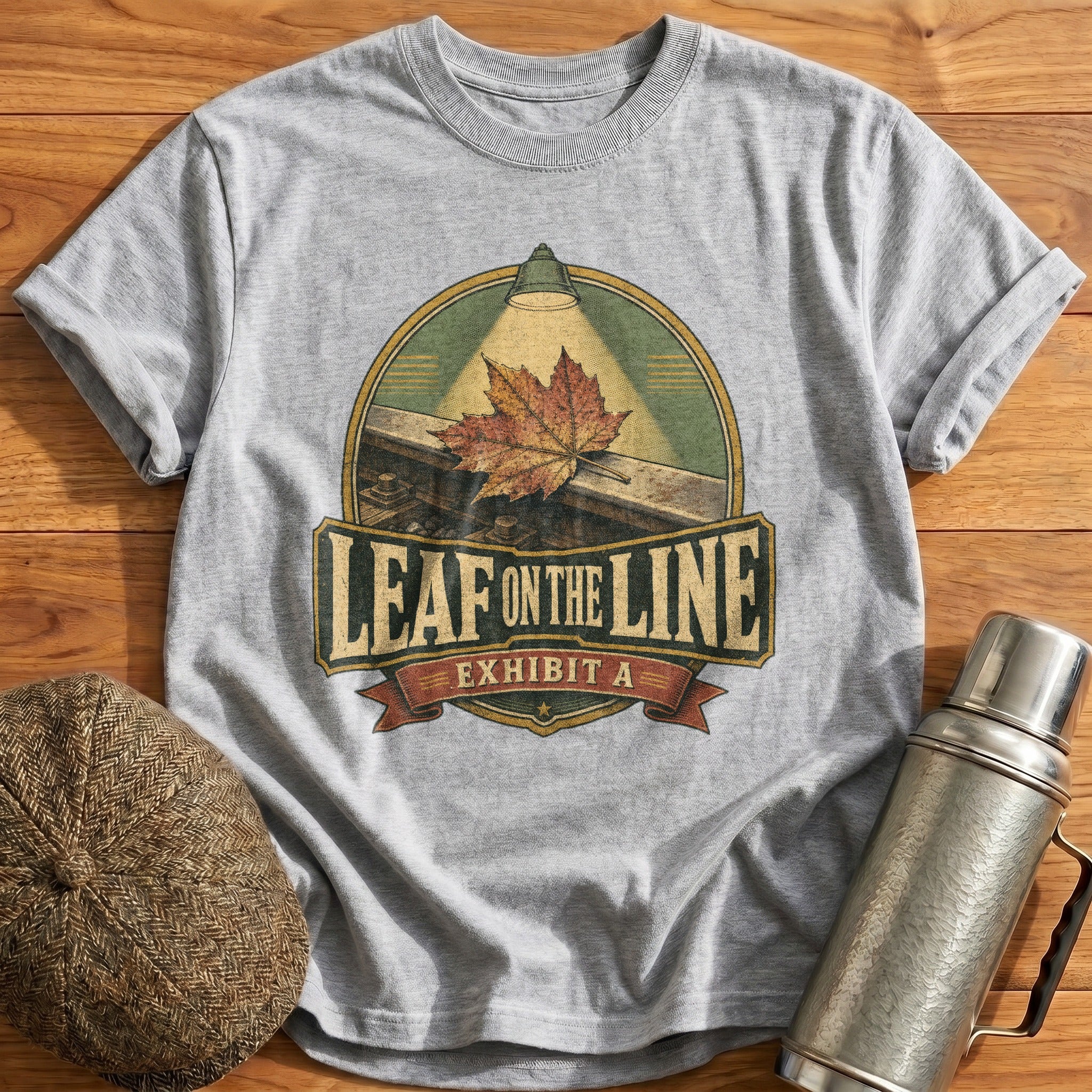 Leaf on the Line T-Shirt - Sport Grey
