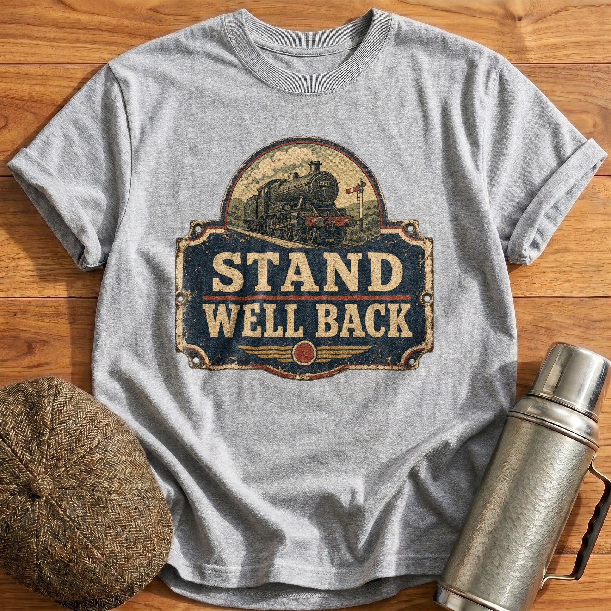 Stand Well Back T-Shirt - Sport Grey