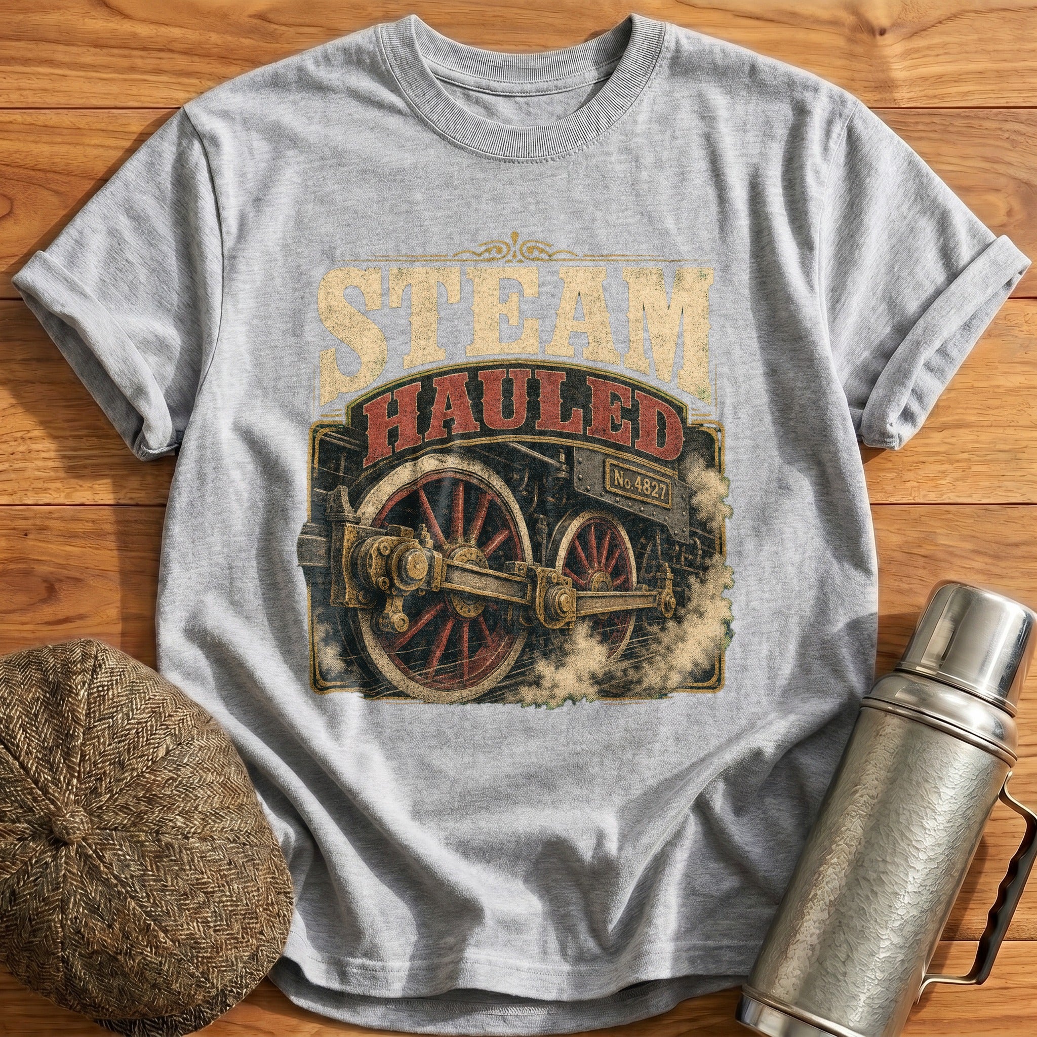 Steam Hauled T-Shirt - Sport Grey