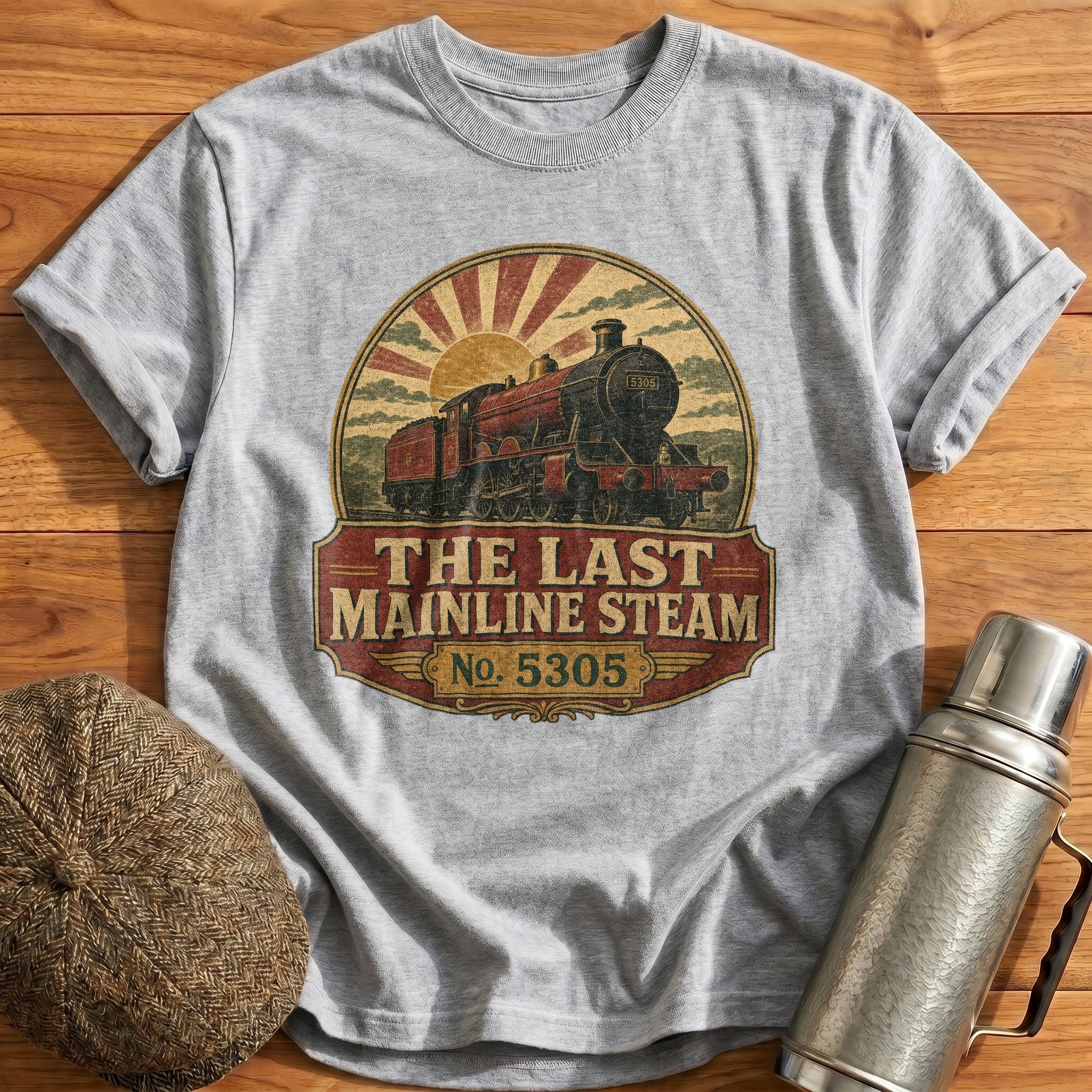 The Last Mainline Steam T-Shirt - Sport Grey