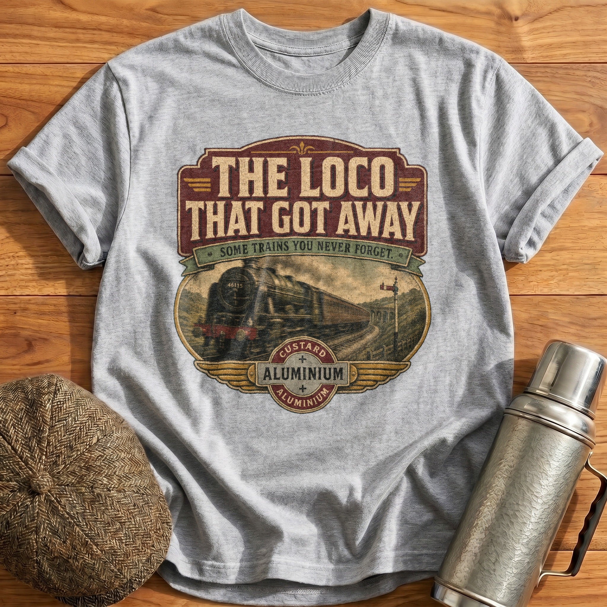 The Loco That Got Away T-Shirt - Sport Grey