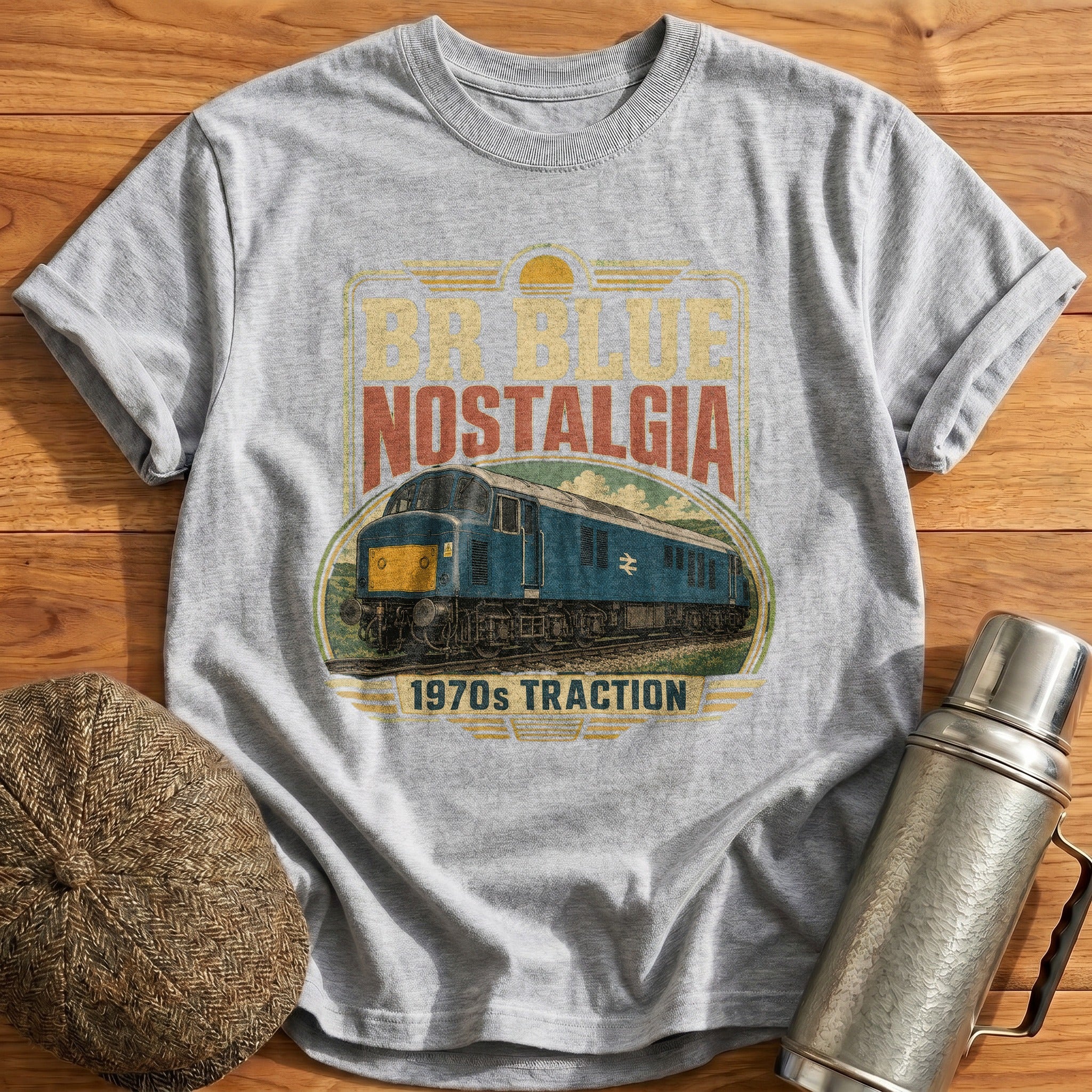 Br Blue Nostalgia T-Shirt - Sport Grey