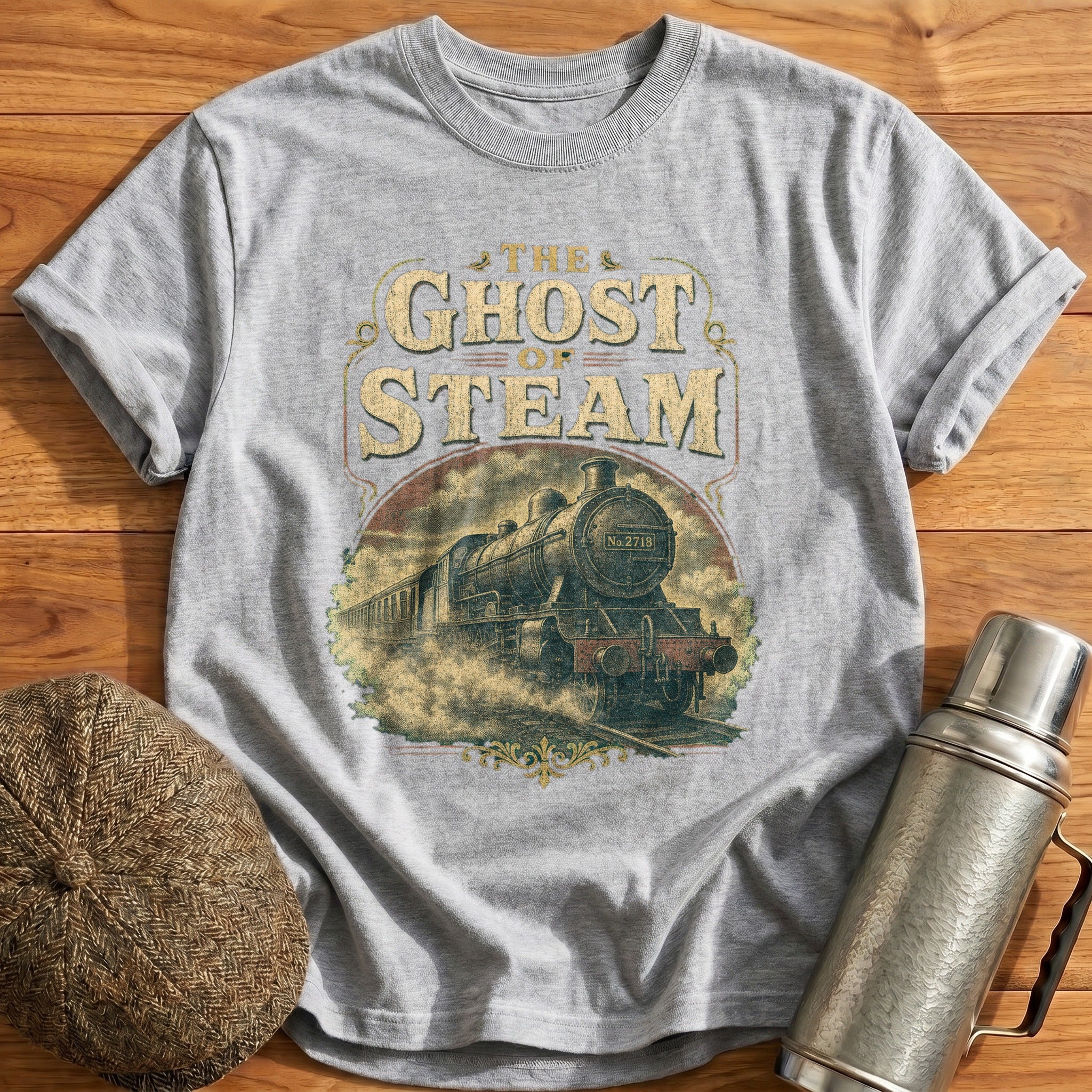 The Ghost of Steam T-Shirt - Sport Grey