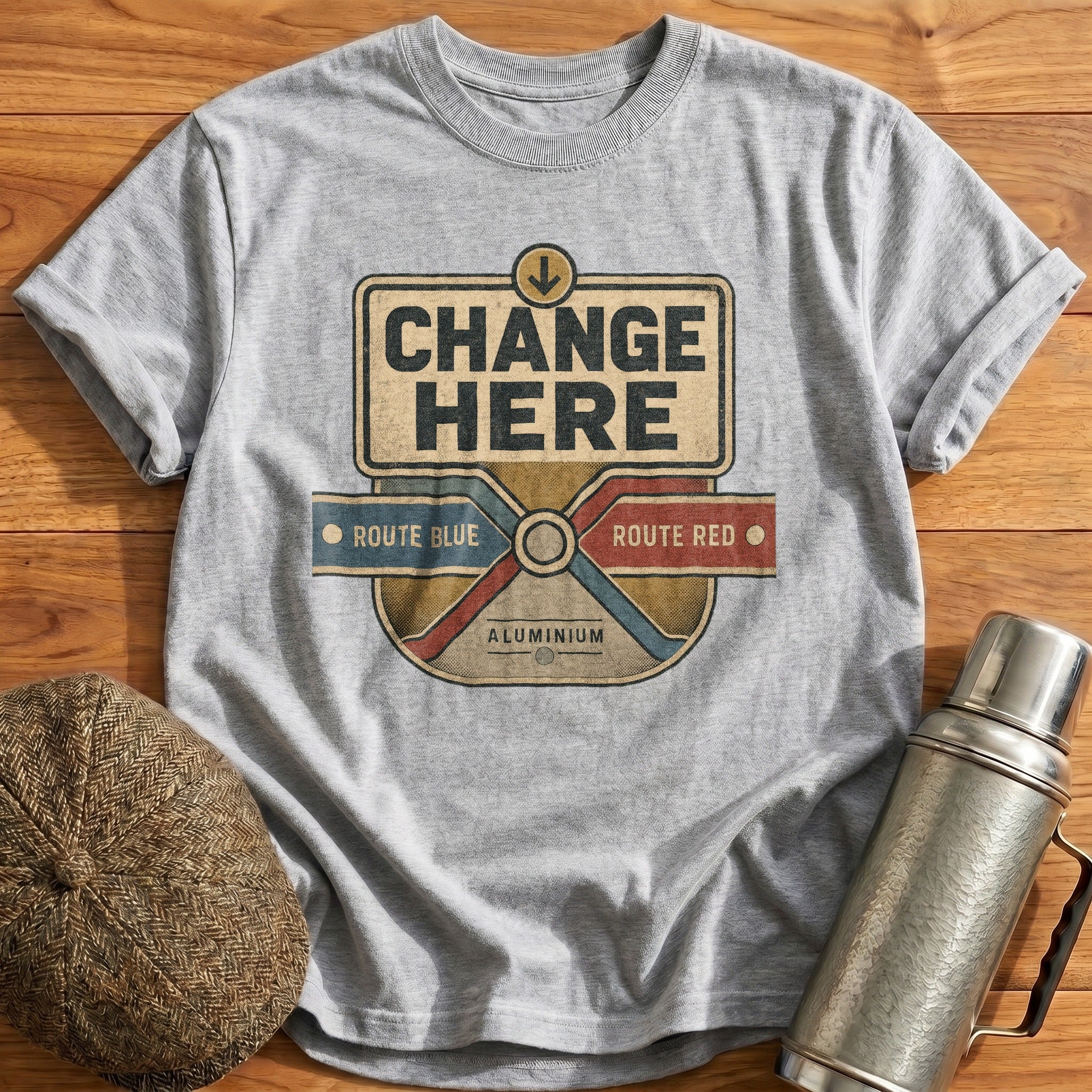 Change Here T-Shirt - Sport Grey