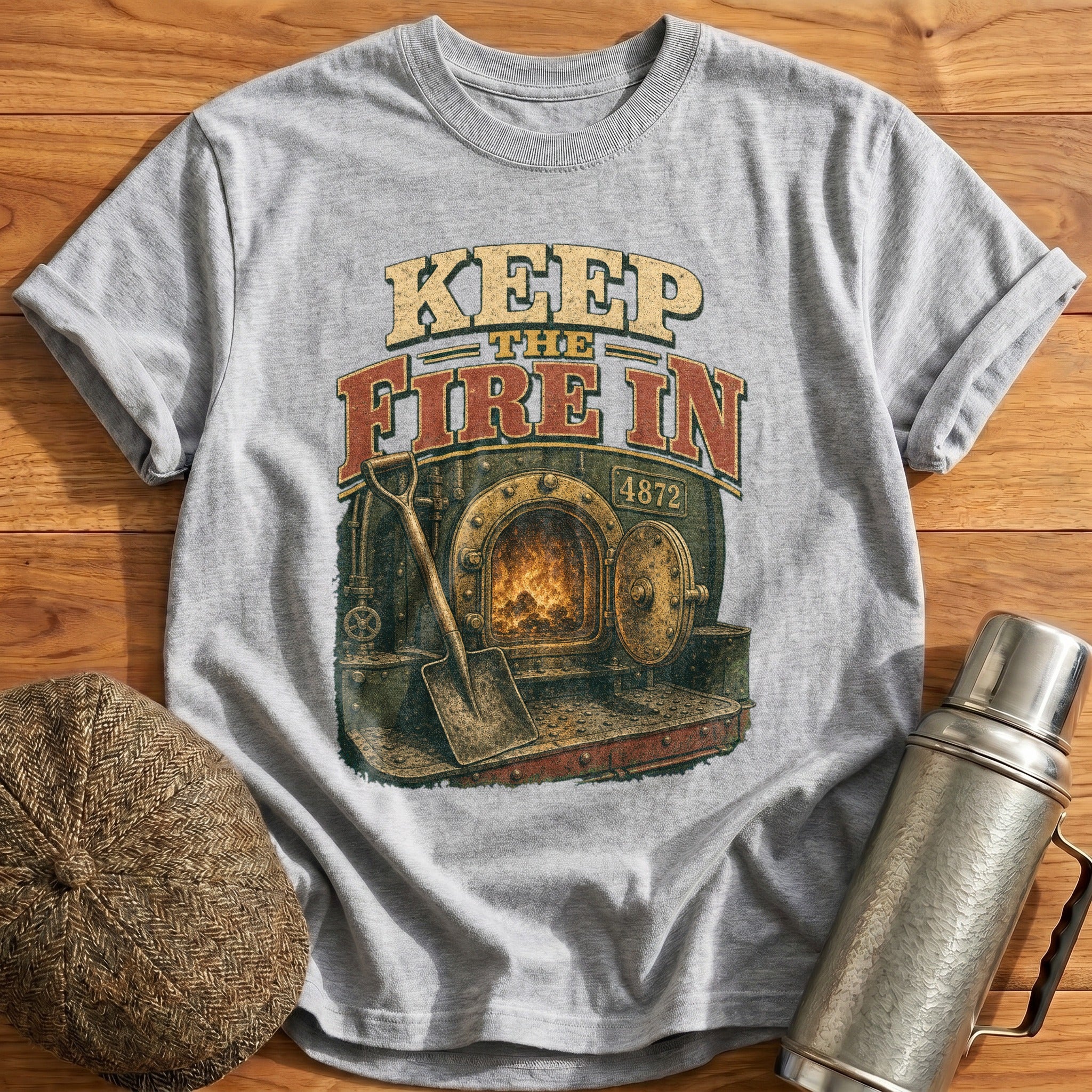 Keep the Fire in T-Shirt - Sport Grey