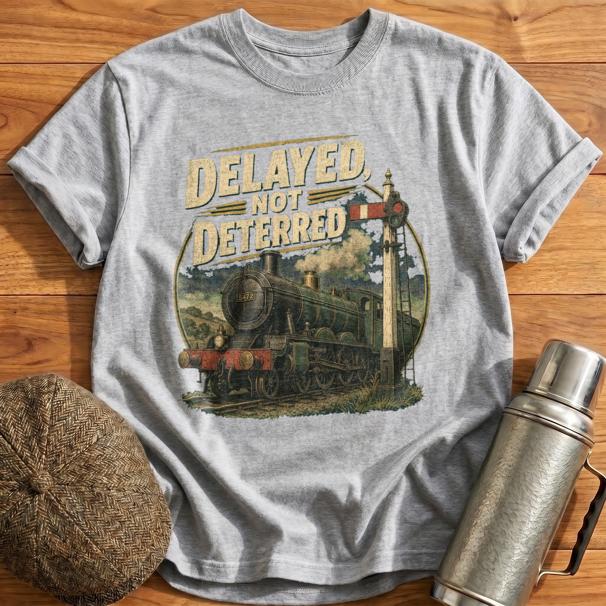 Delayed, not Deterred T-Shirt - Sport Grey