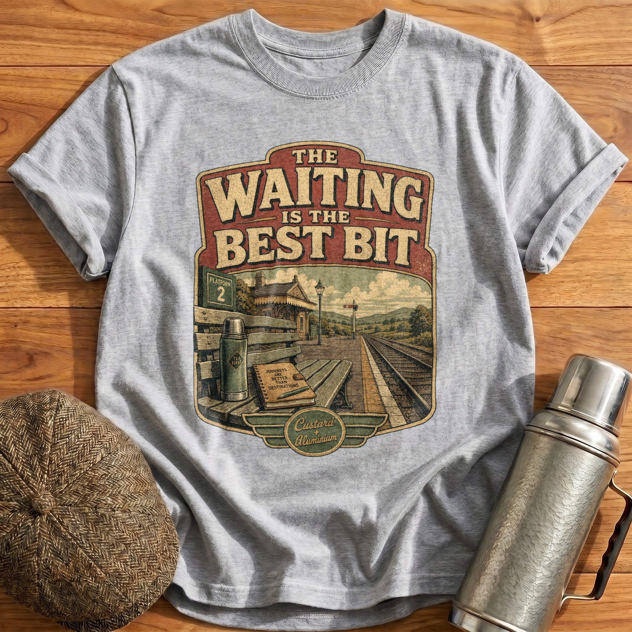 The Waiting is the Best Bit T-Shirt - Sport Grey