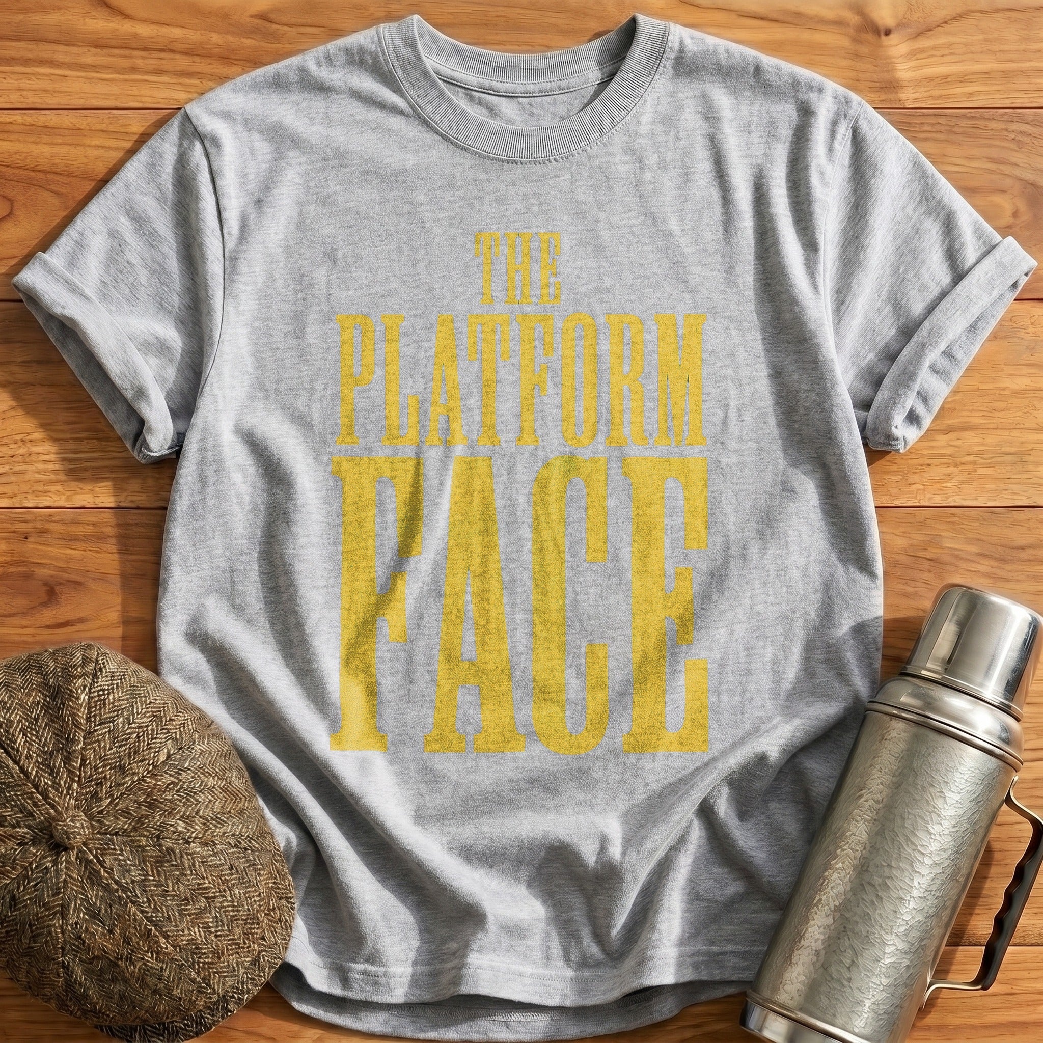 The Platform Face T-Shirt - Sport Grey