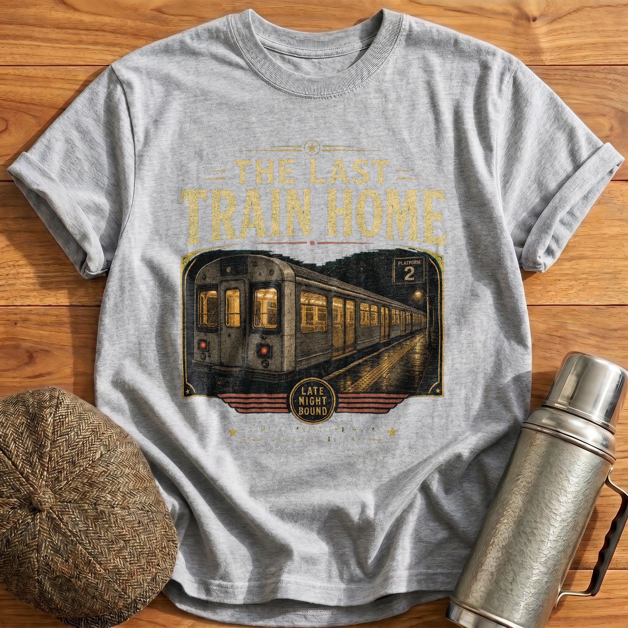 The Last Train Home T-Shirt - Sport Grey
