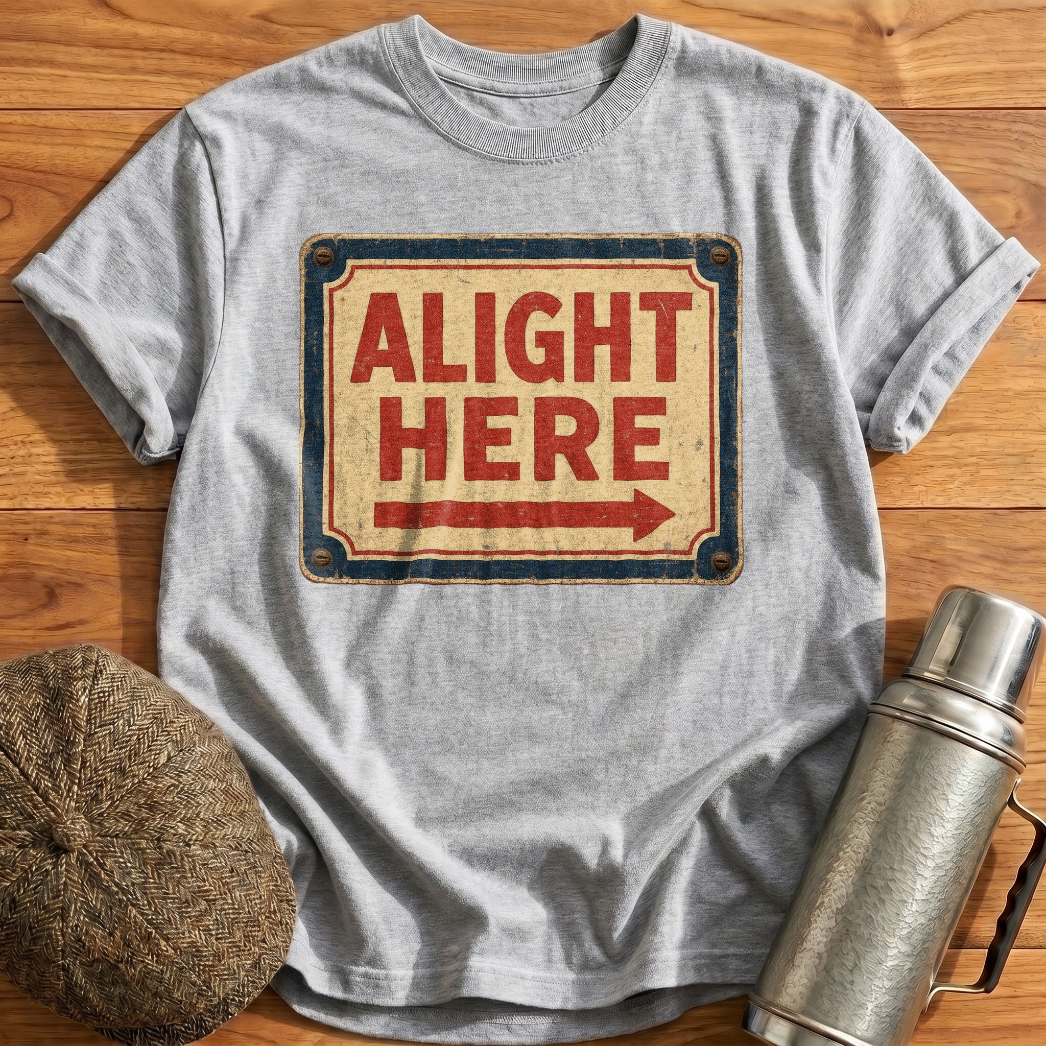 Alight Here T-Shirt - Sport Grey