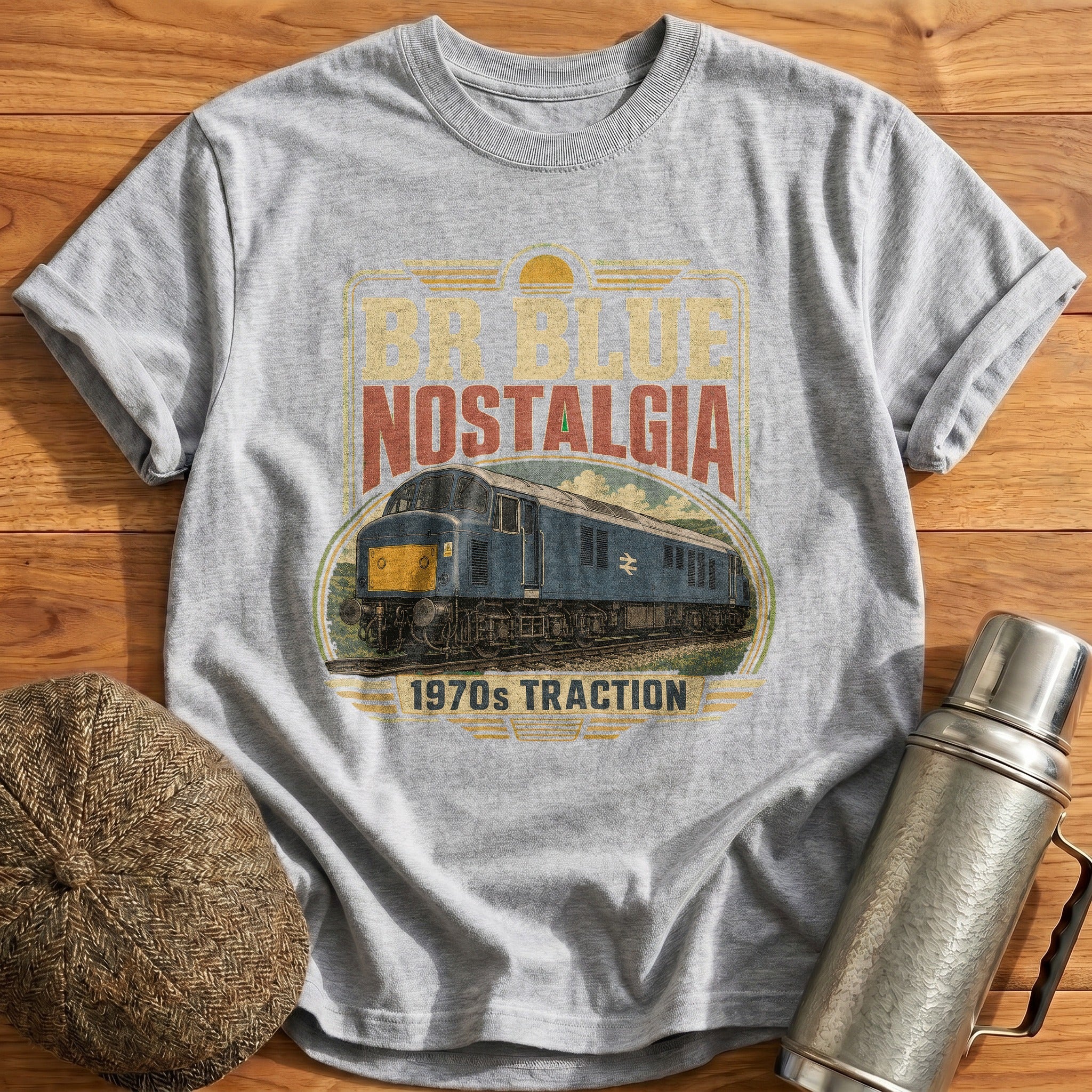 BR Blue Nostalgia T-Shirt - Sport Grey