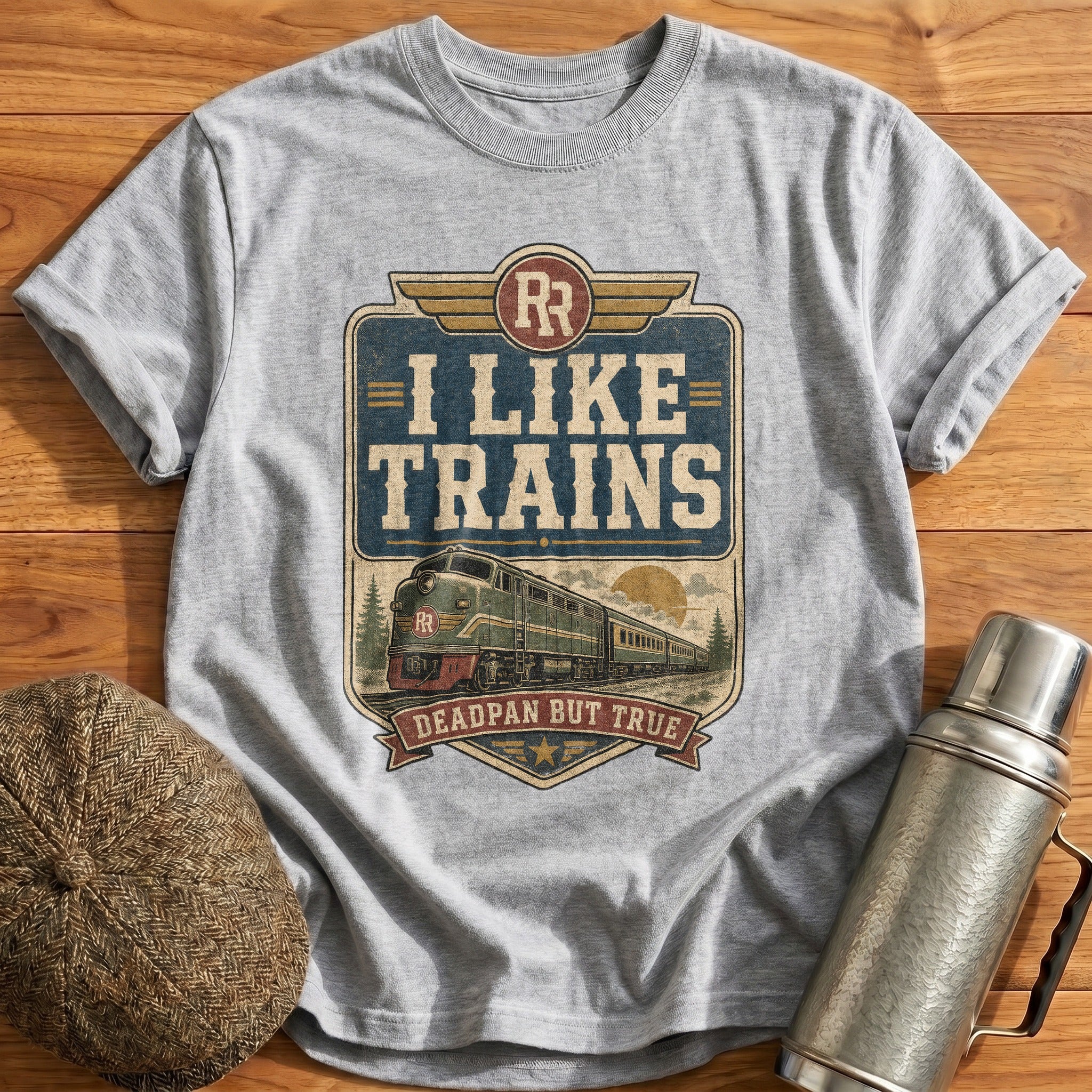 Deadpan But True T-Shirt - Sport Grey