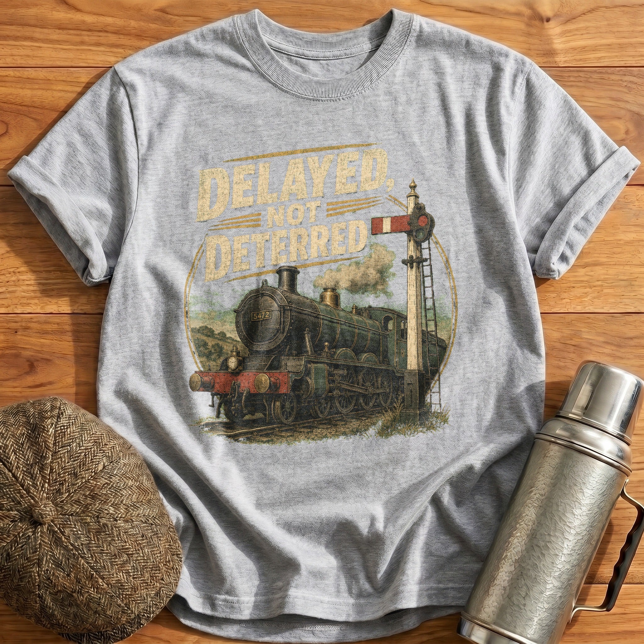 Delayed, Not Deterred T-Shirt - Sport Grey