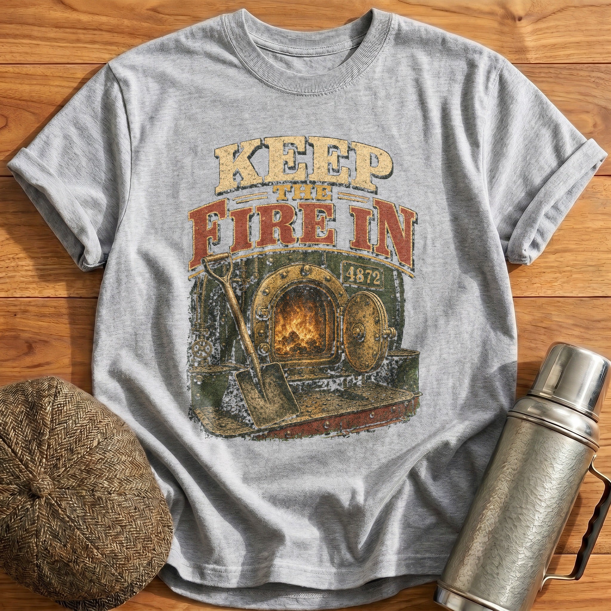 Keep the Fire In T-Shirt - Sport Grey