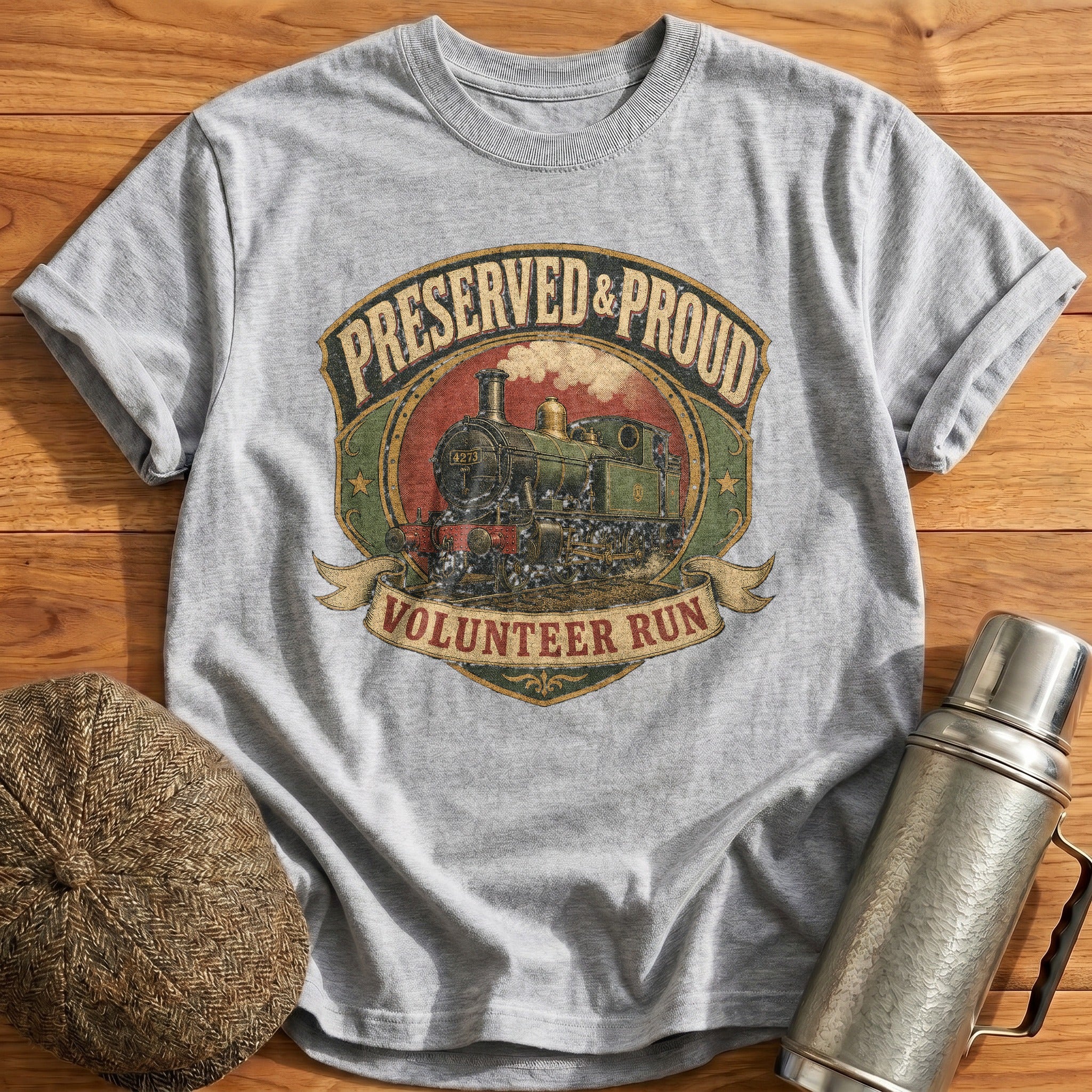 Preserved & Proud T-Shirt - Sport Grey