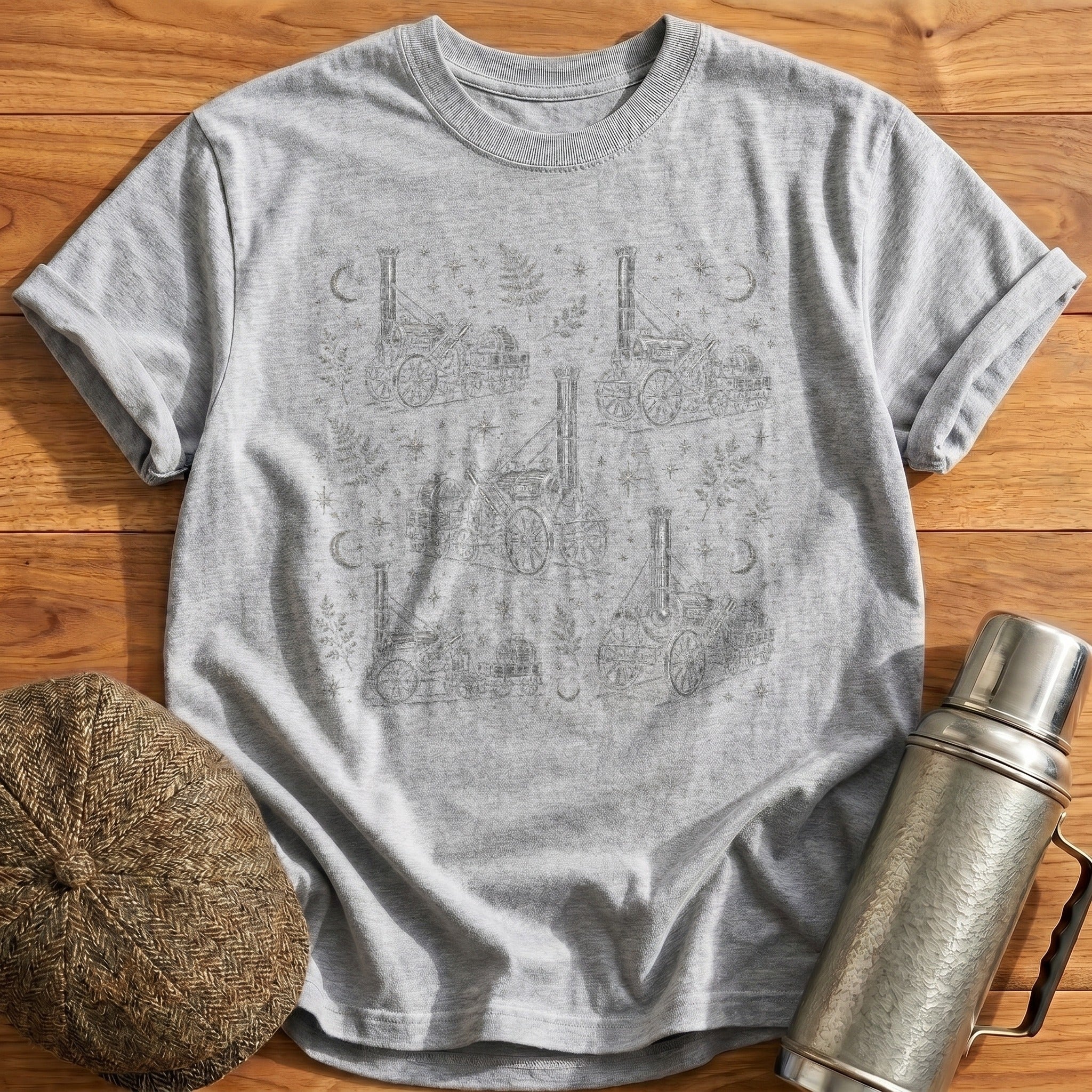 Stephenson's Rocket Contained Print T-Shirt - Sport Grey