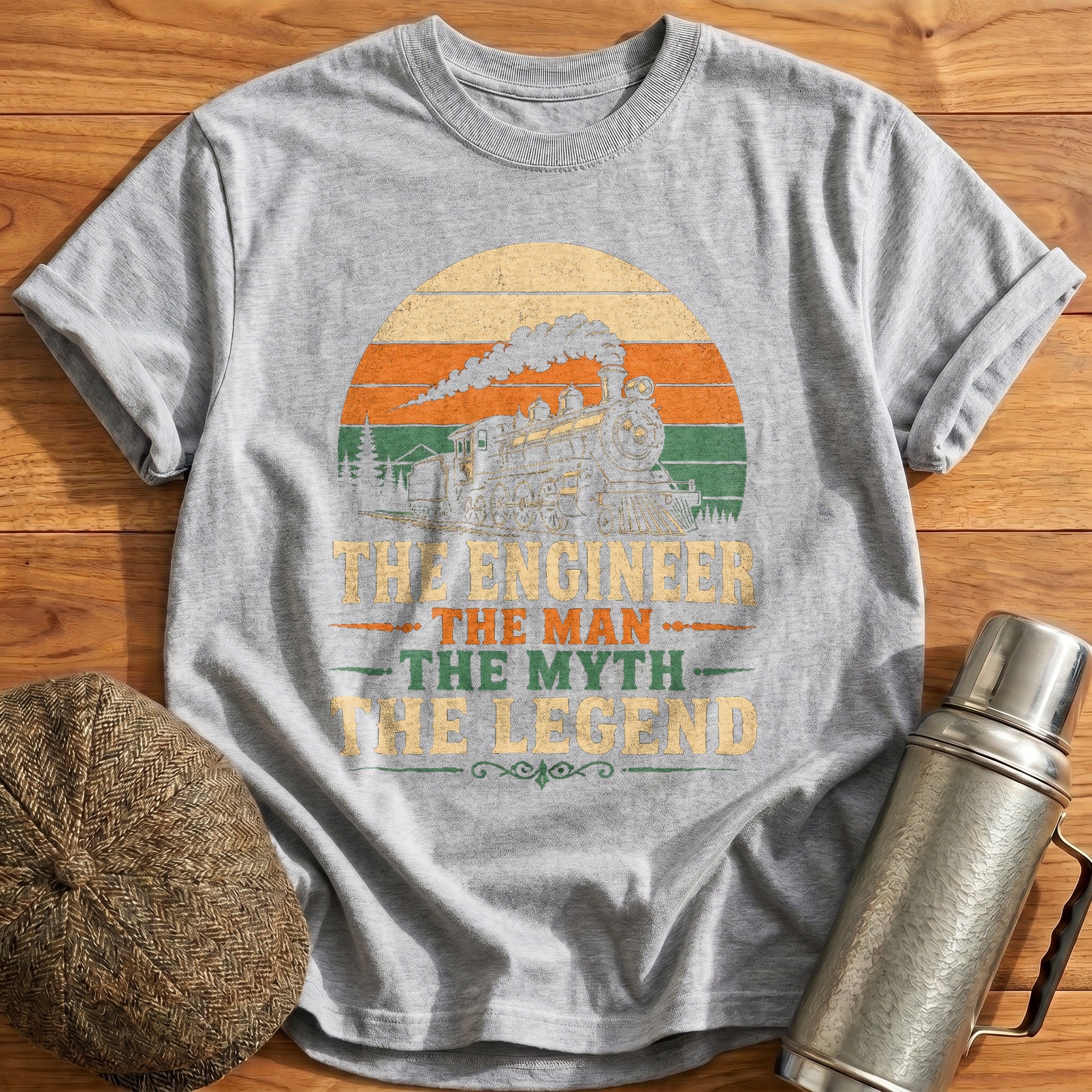 Engineer Man Myth Legend T-Shirt - Sport Grey