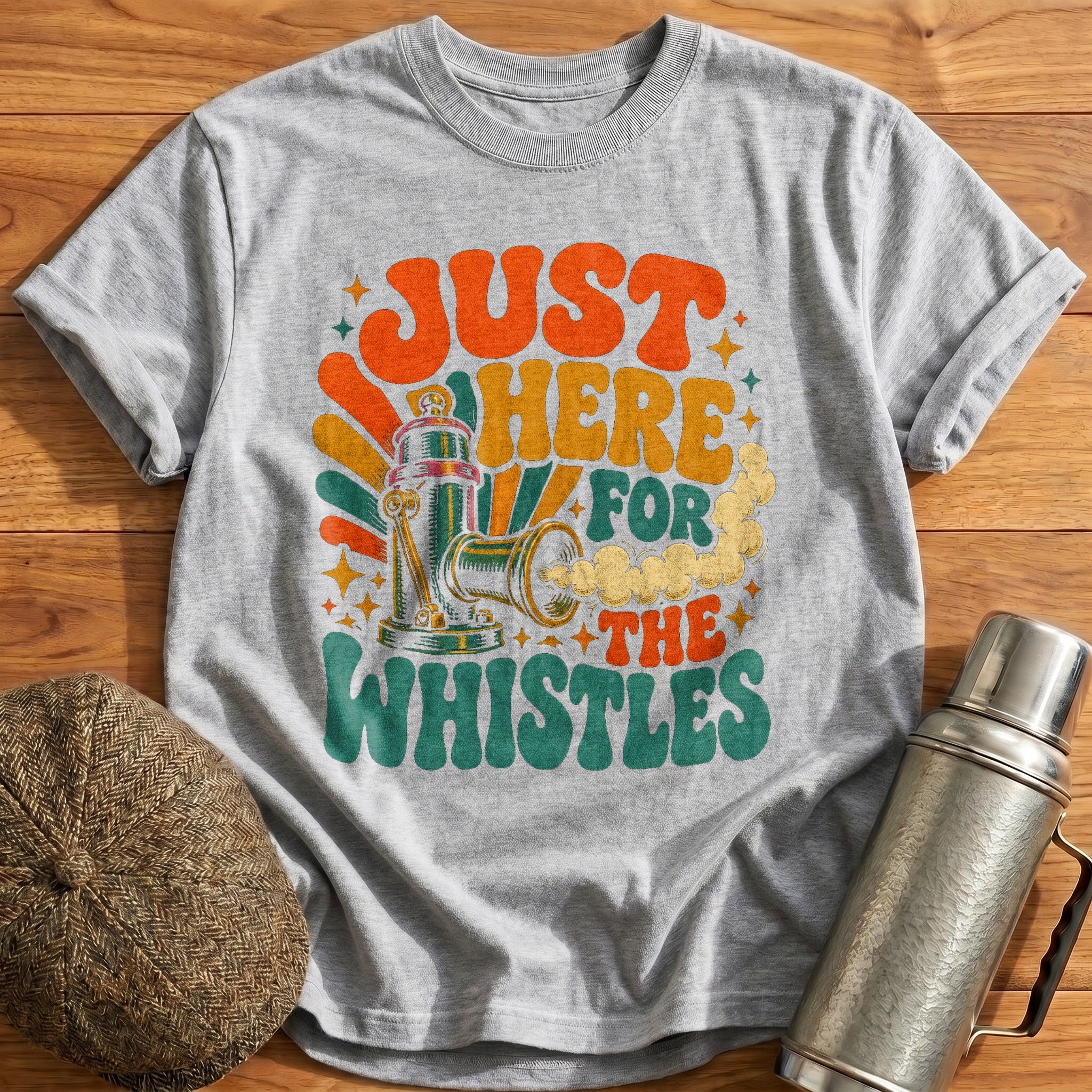 Just Here for the Whistles T-Shirt - Sport Grey