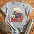 Kawaii Steam Train T-Shirt - Sport Grey