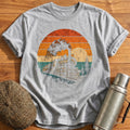 Retro Train Sunset T-Shirt - Sport Grey