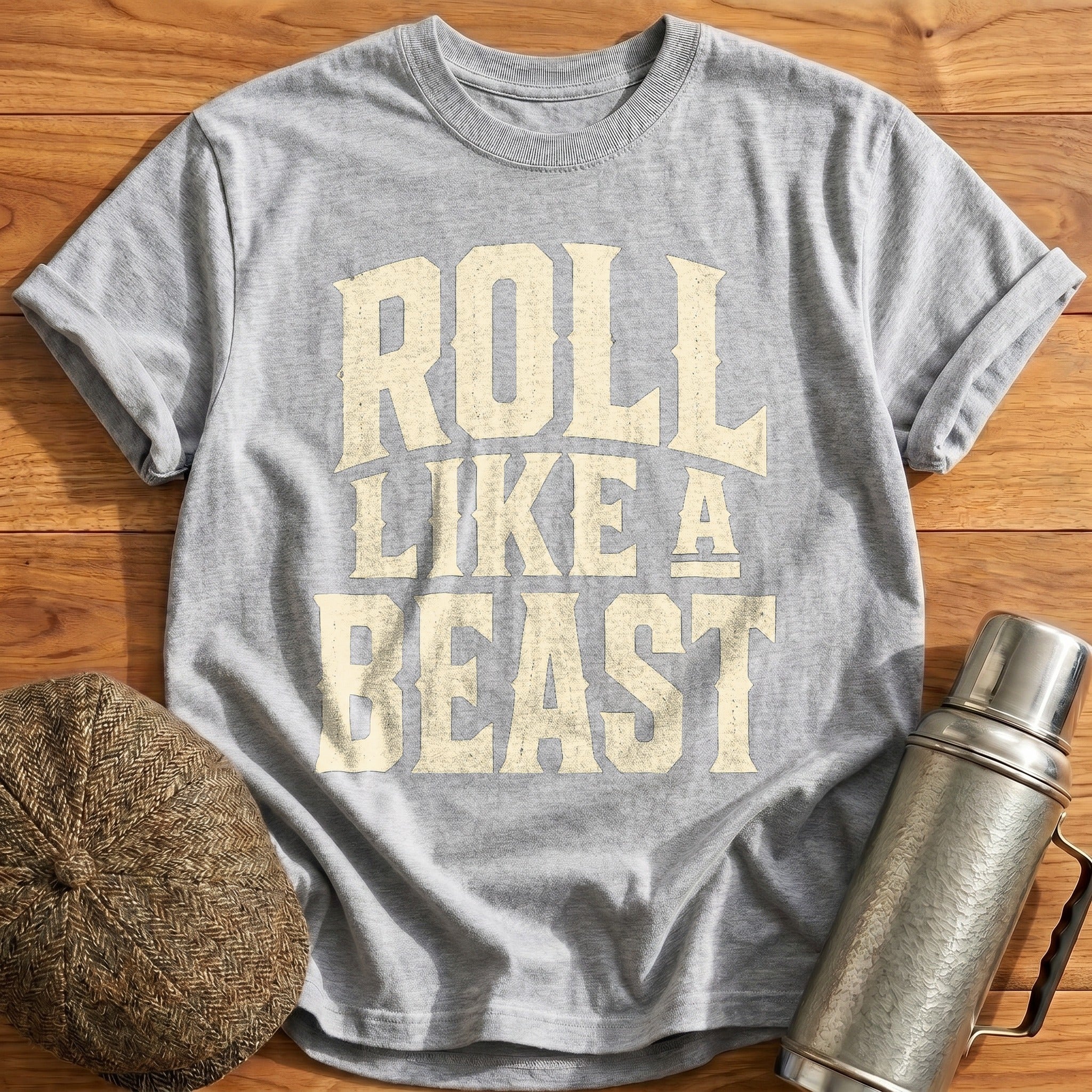 Roll Like a Beast Type T-Shirt - Sport Grey