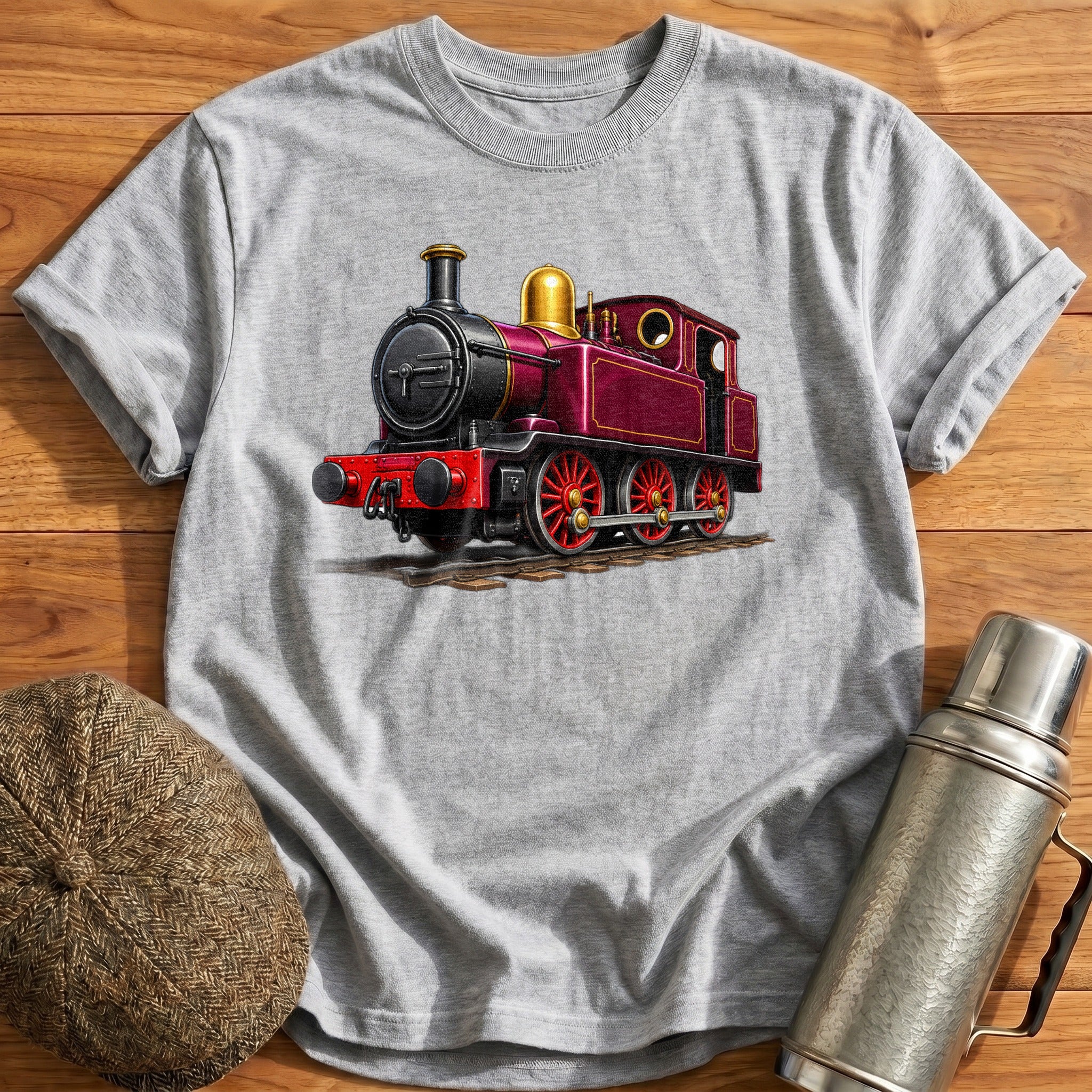 Tankengine Front34 T-Shirt - Sport Grey