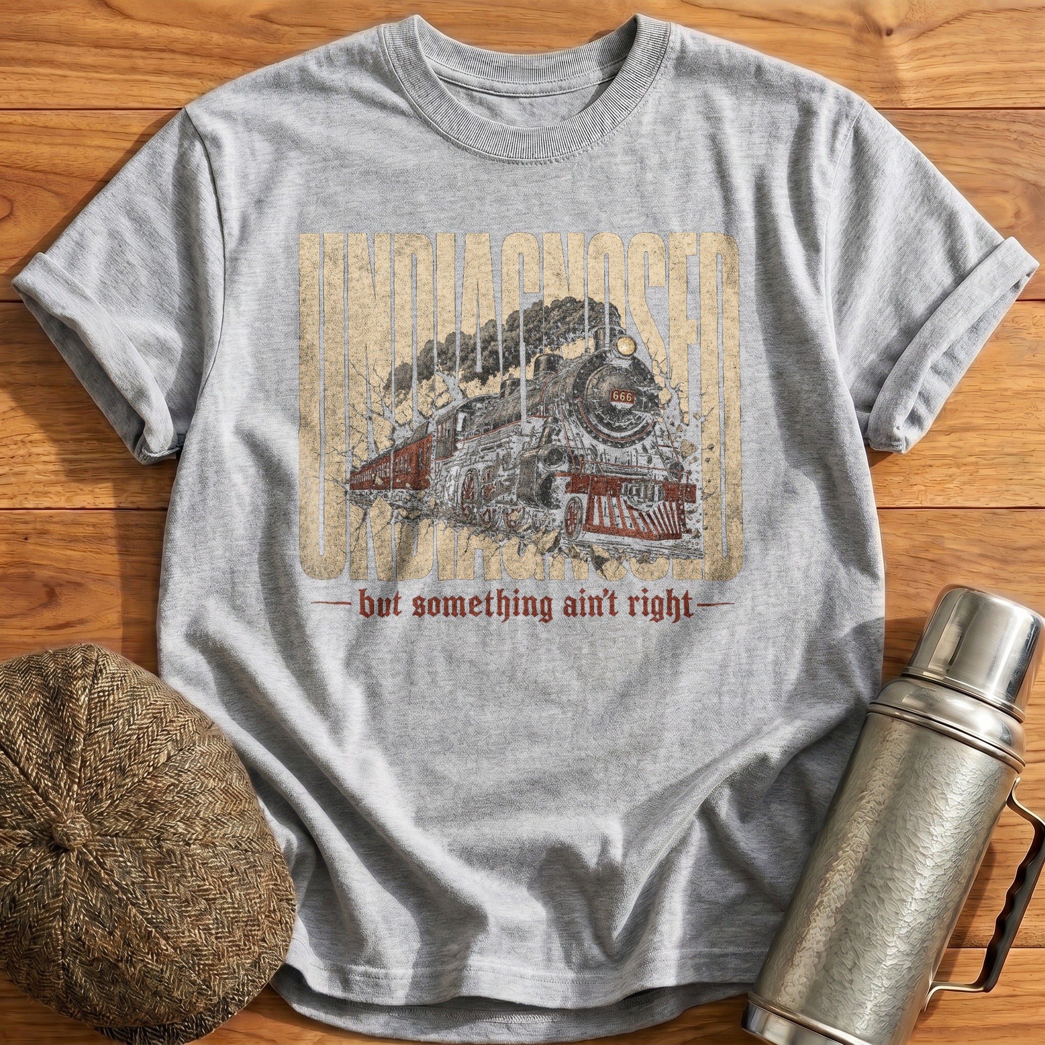 Undiagnosed Big Locomotive T-Shirt - Sport Grey