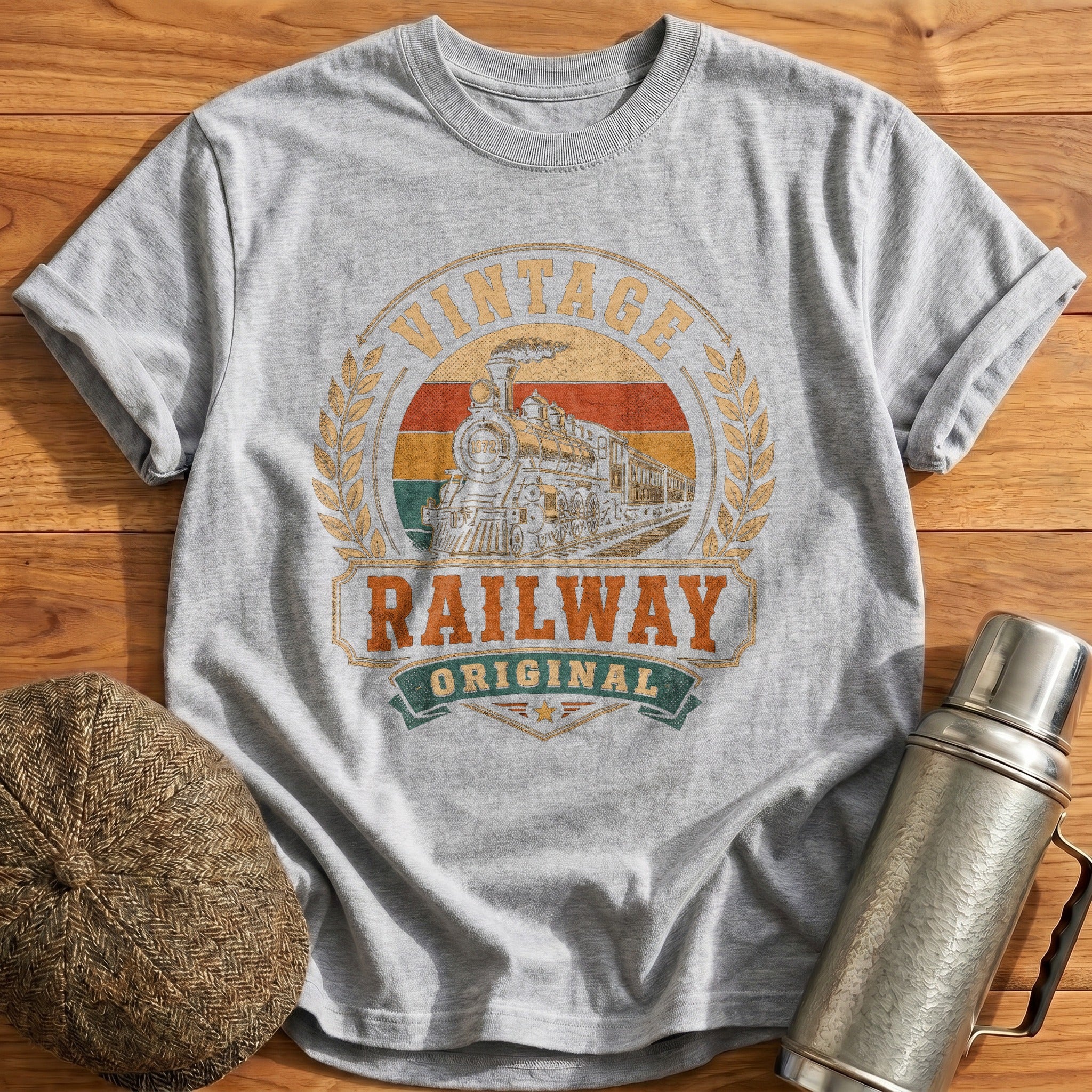 Vintage Railway Original T-Shirt - Sport Grey