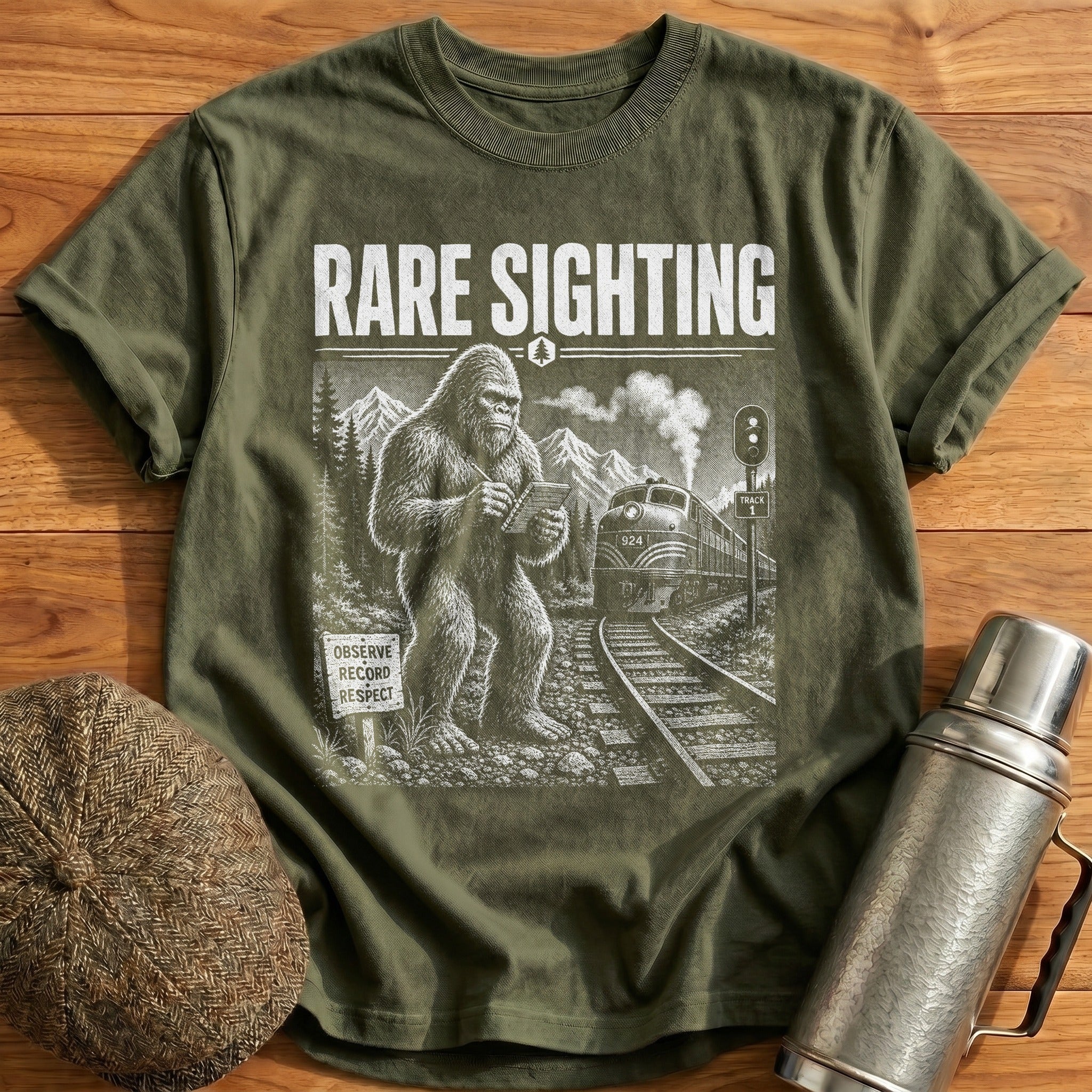 Rare Sighting T-Shirt - Military Green