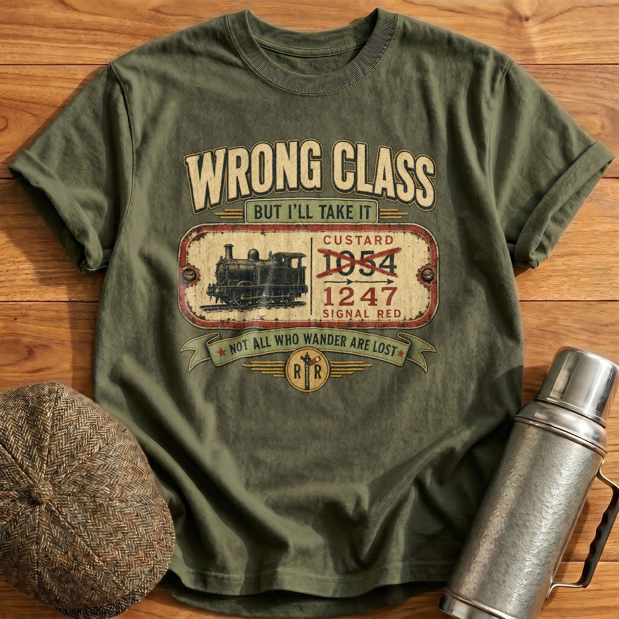Wrong Class T-Shirt - Military Green