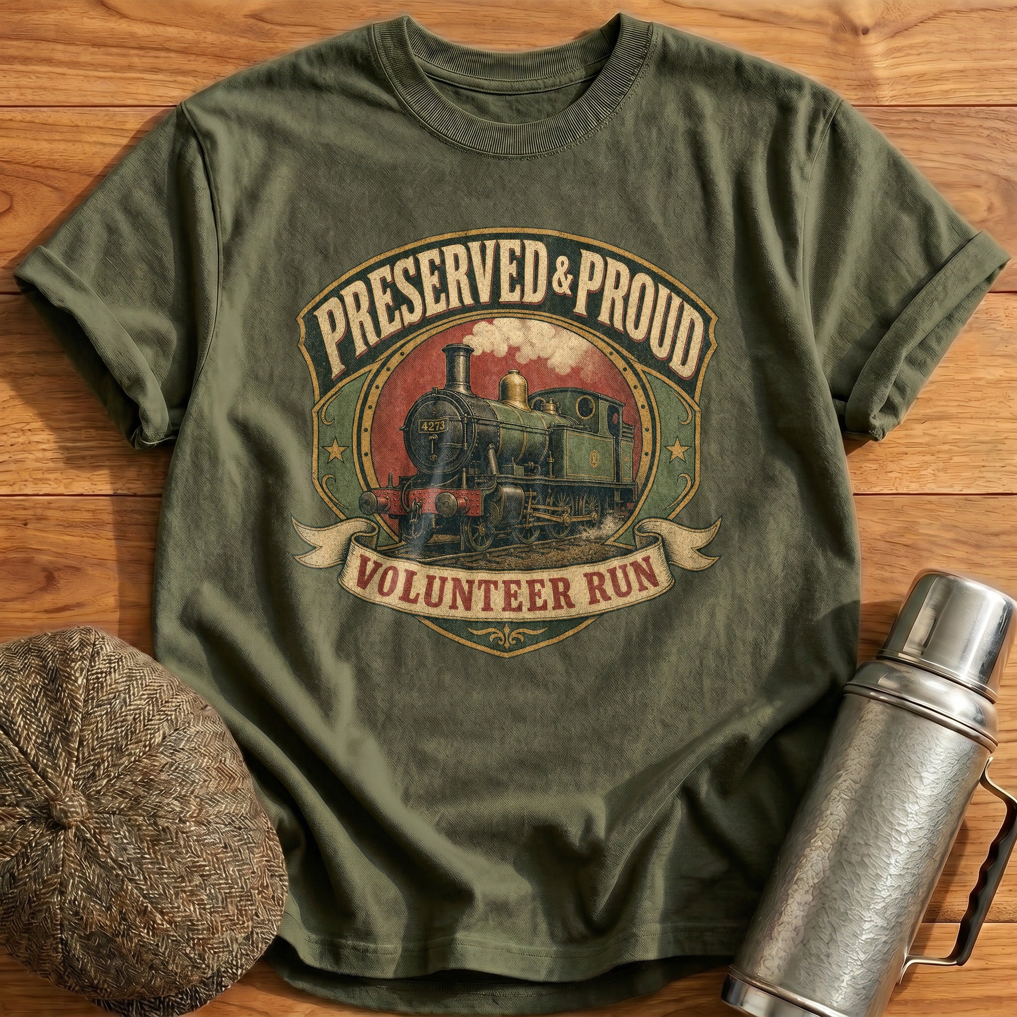 Preserved & Proud T-Shirt - Military Green