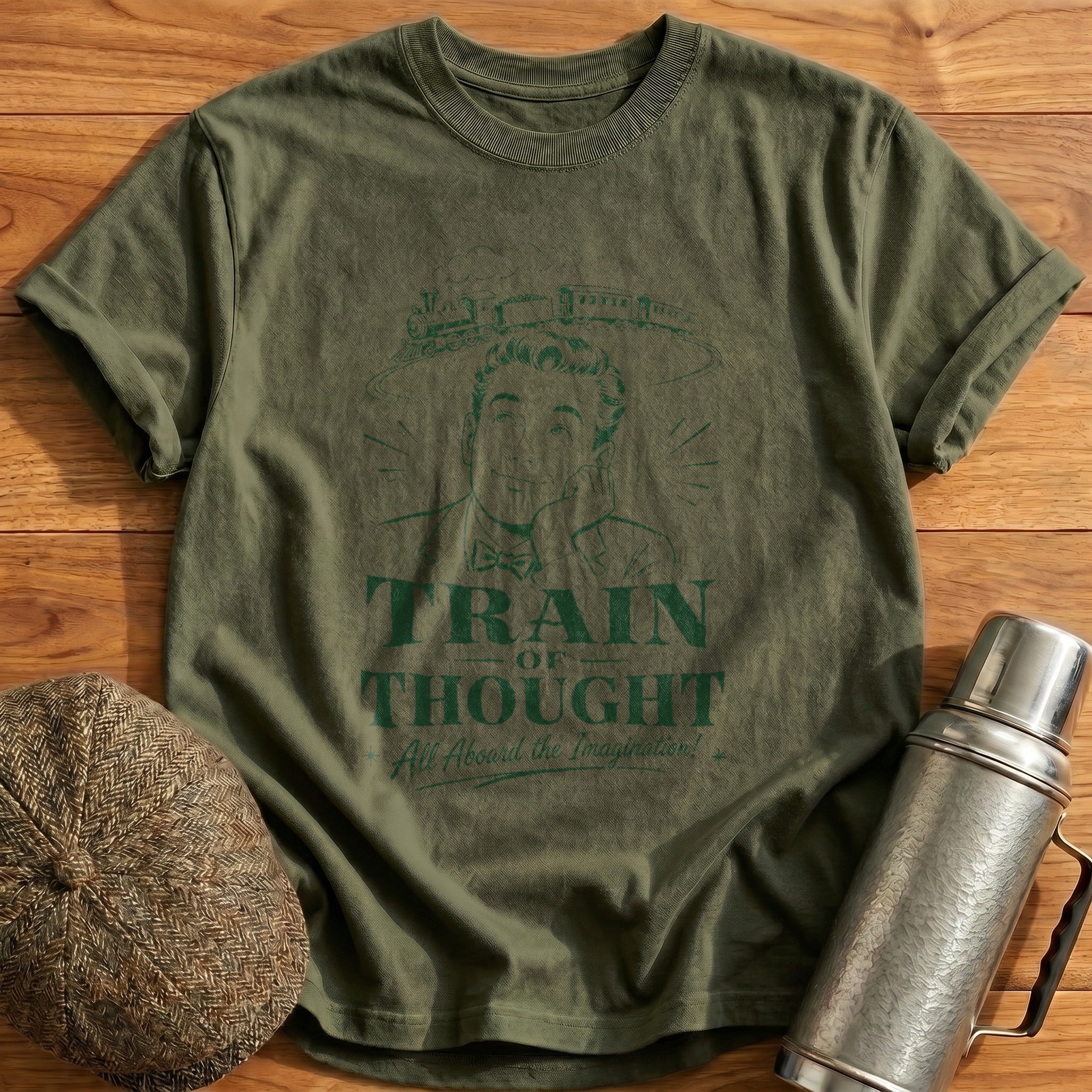 Train of Thought T-Shirt - Military Green
