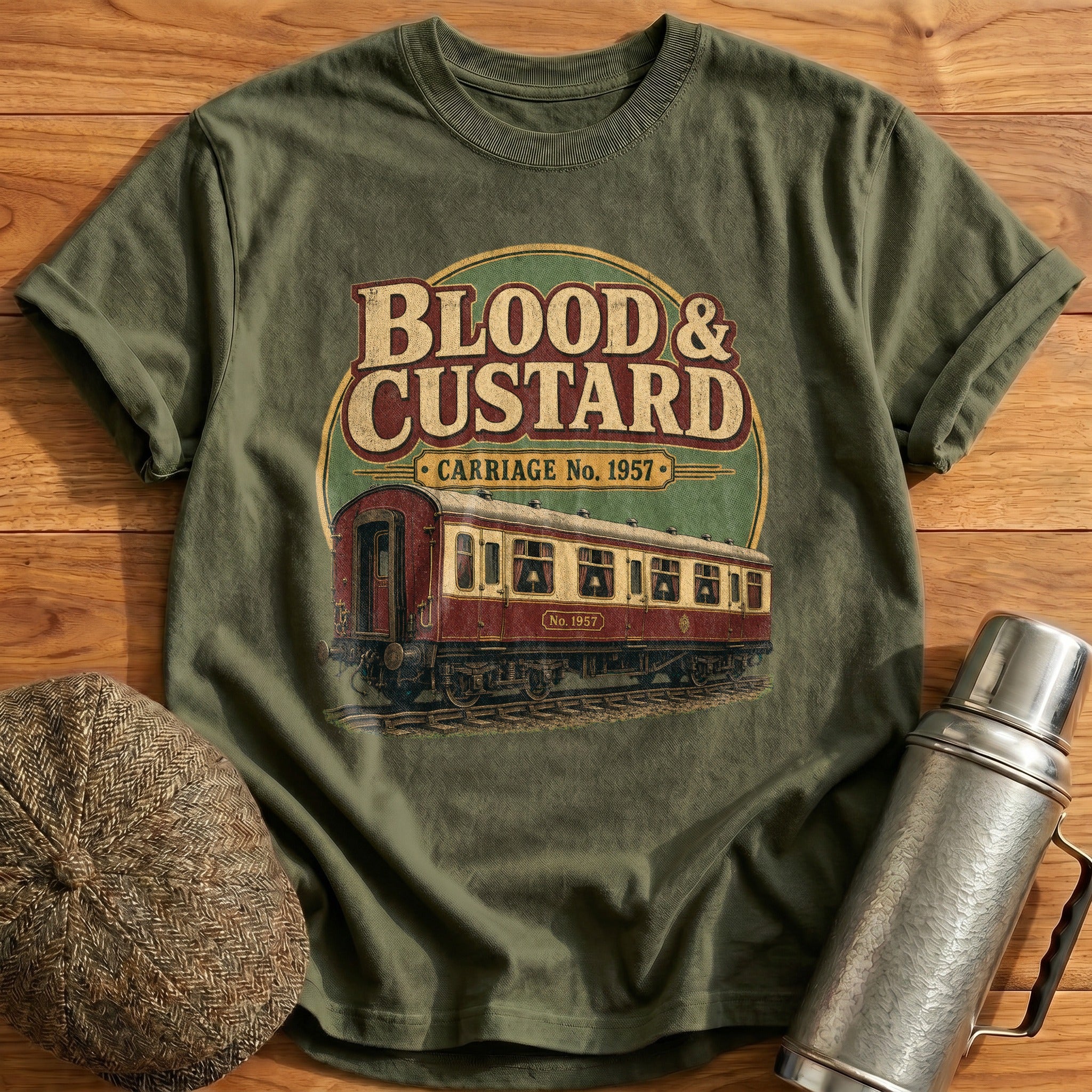Blood & Custard T-Shirt - Military Green