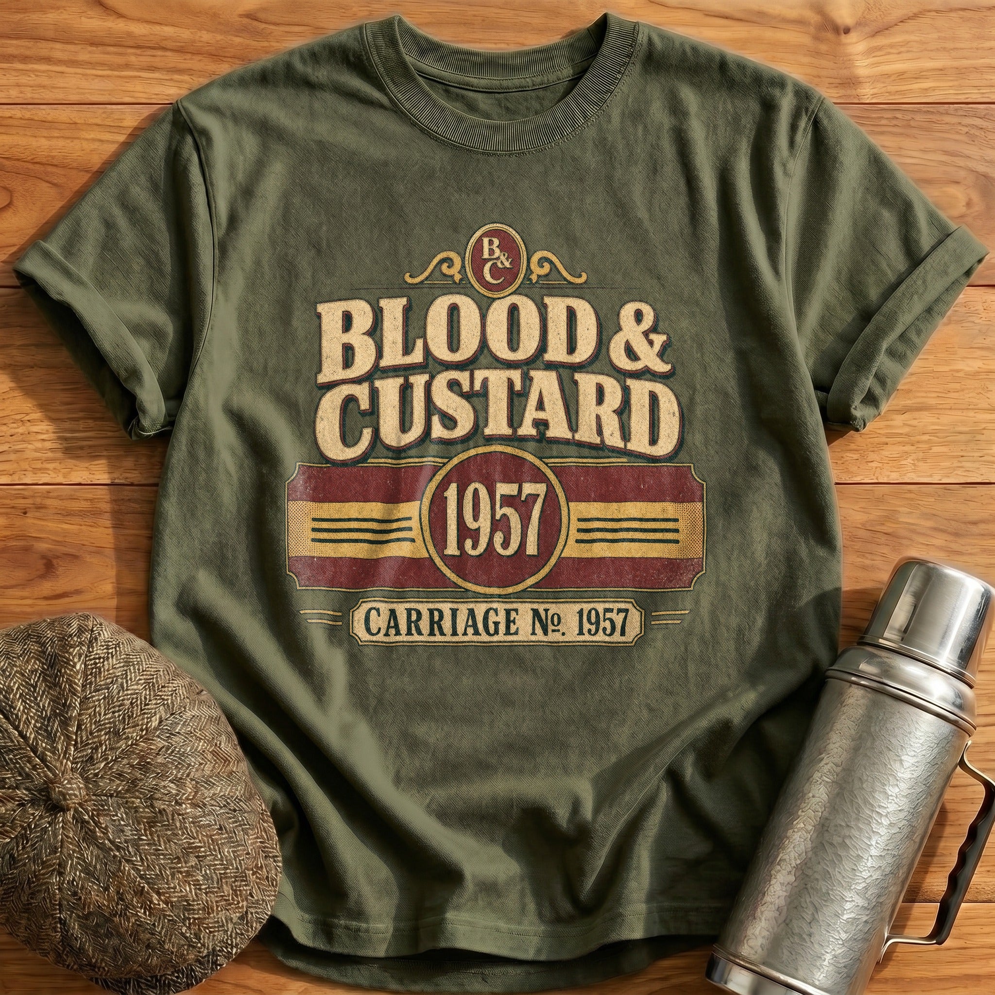 Blood & Custard II T-Shirt - Military Green