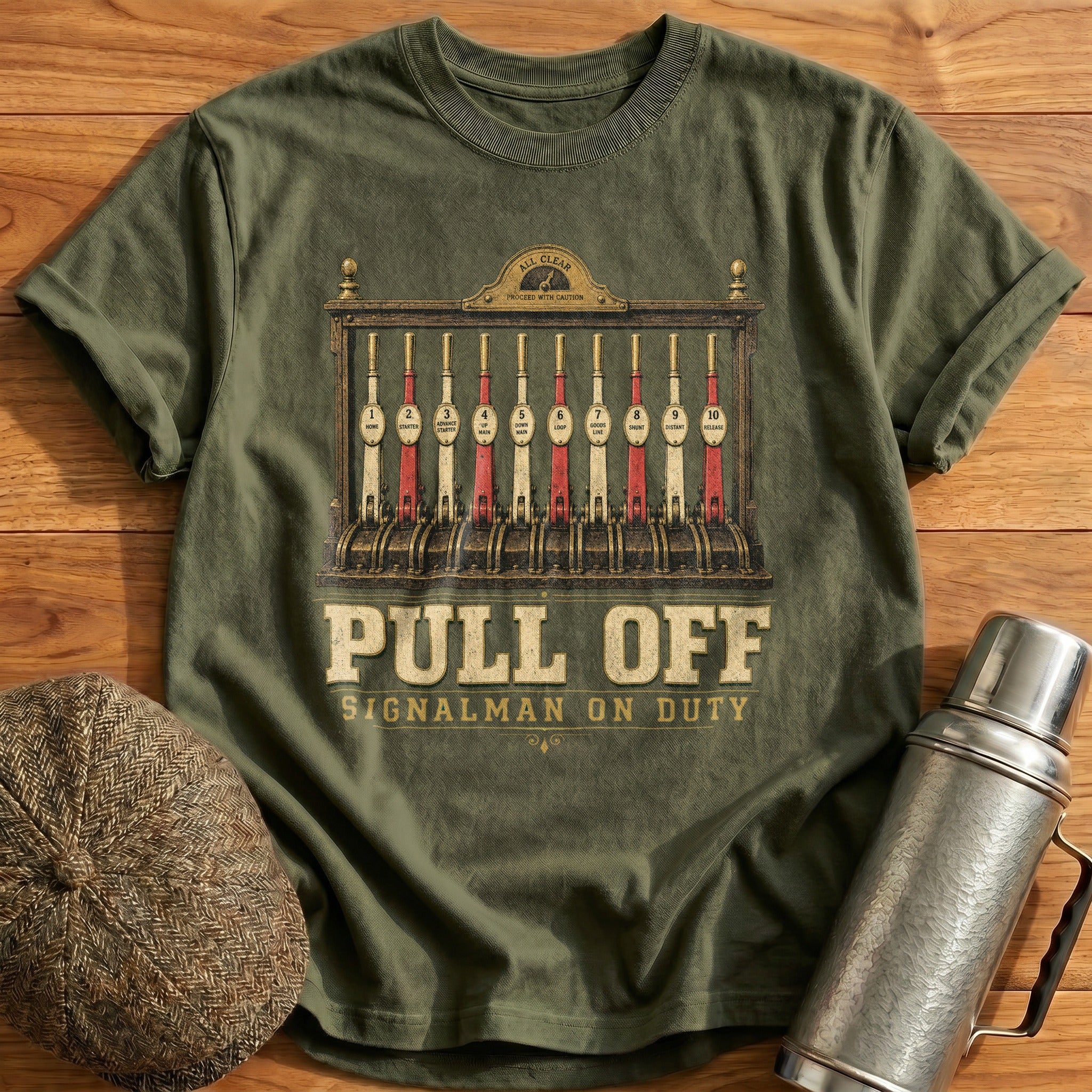 Pull Off T-Shirt - Military Green