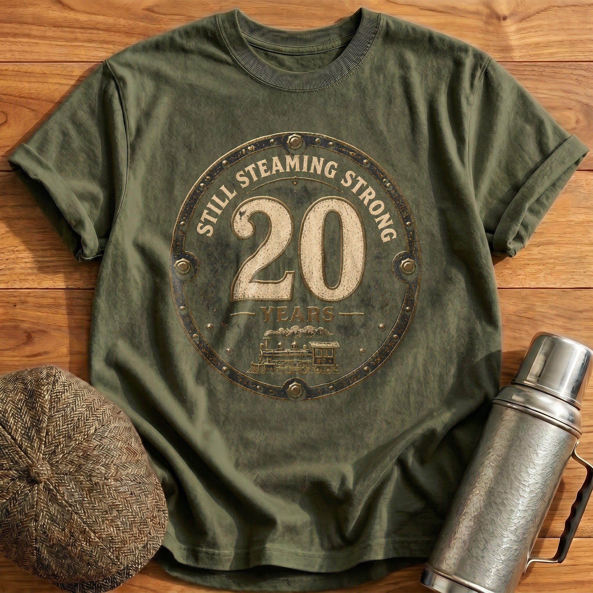 20 Still Steaming T-Shirt - Military Green