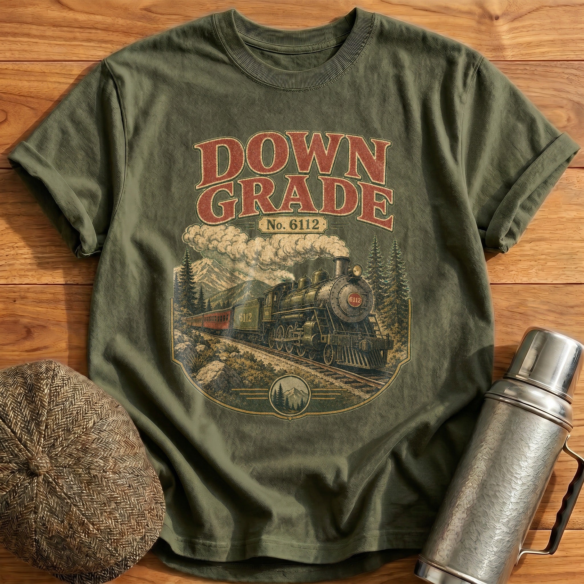 Down Grade T-Shirt - Military Green