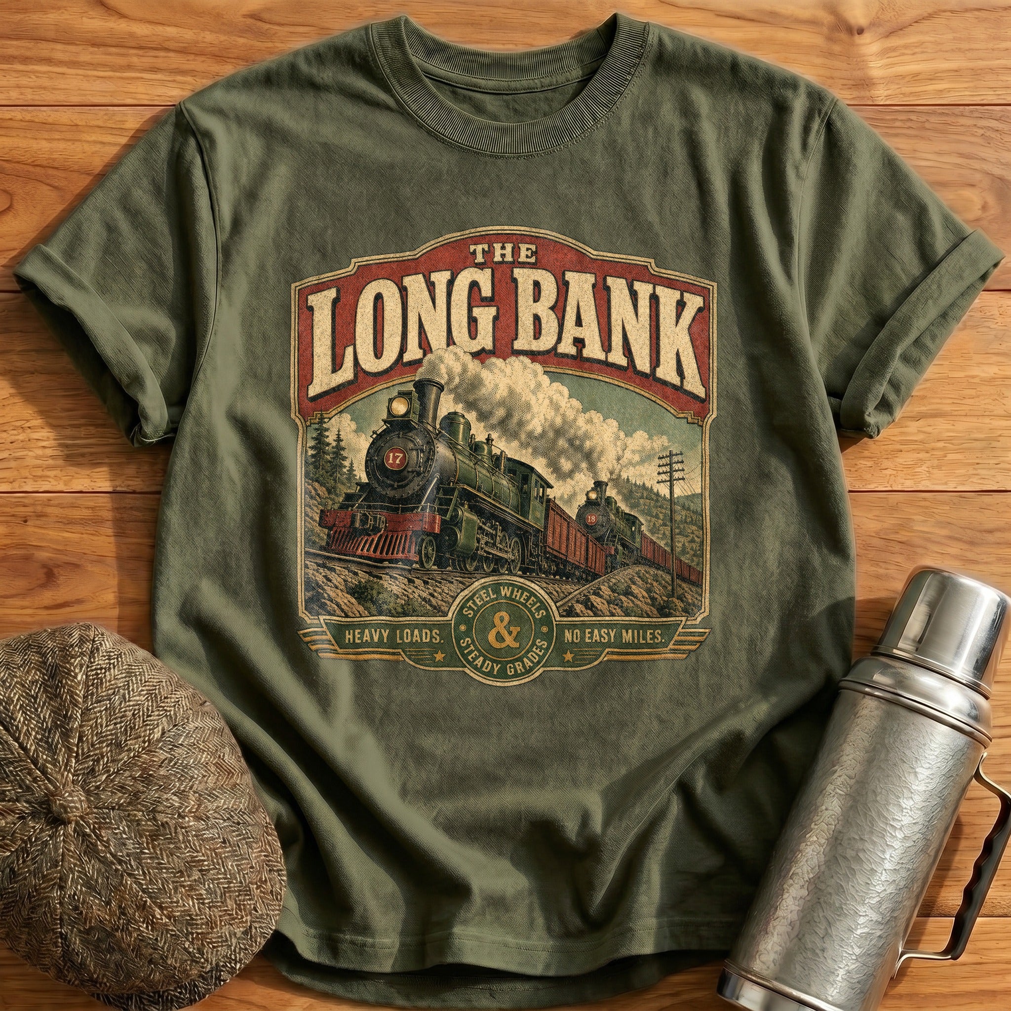 The Long Bank T-Shirt - Military Green