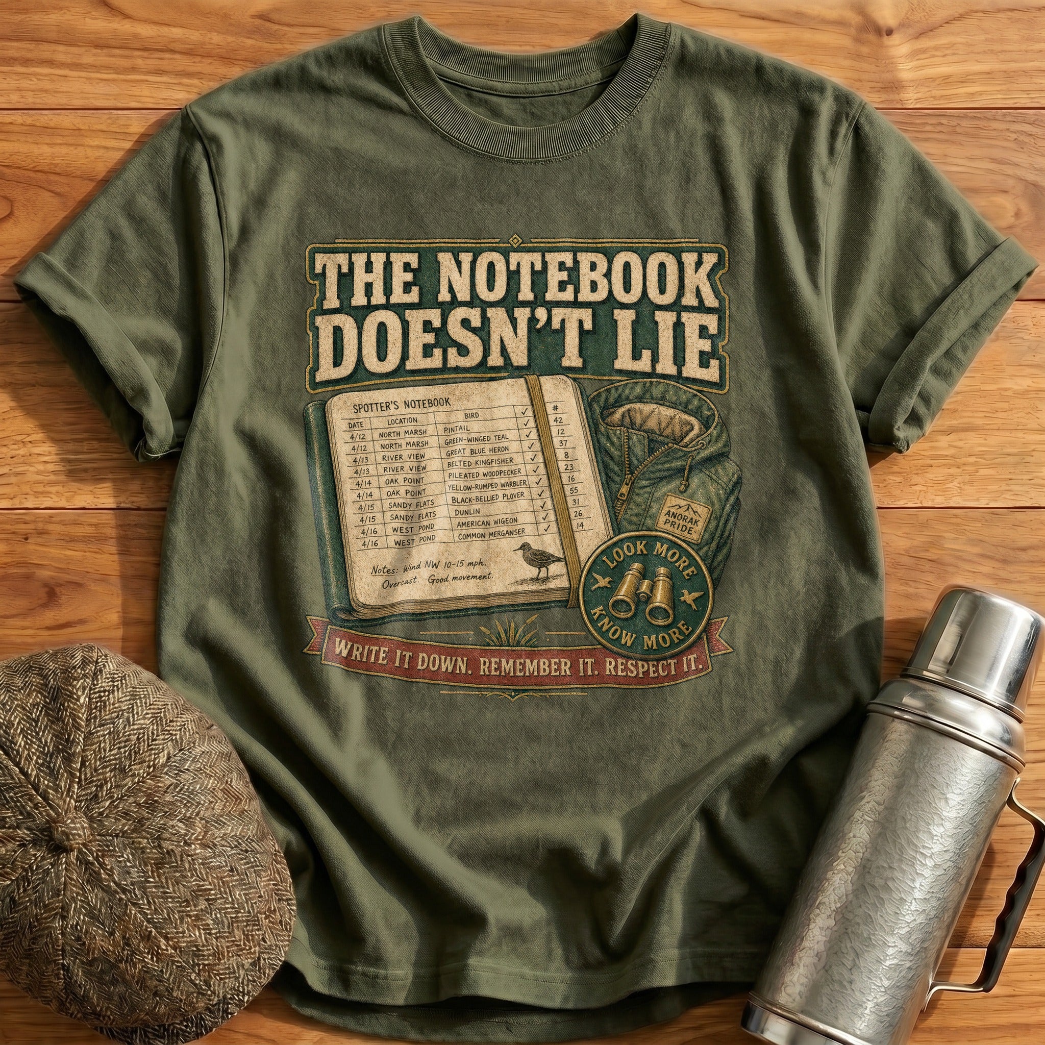 The Notebook Doesn't Lie T-Shirt - Military Green