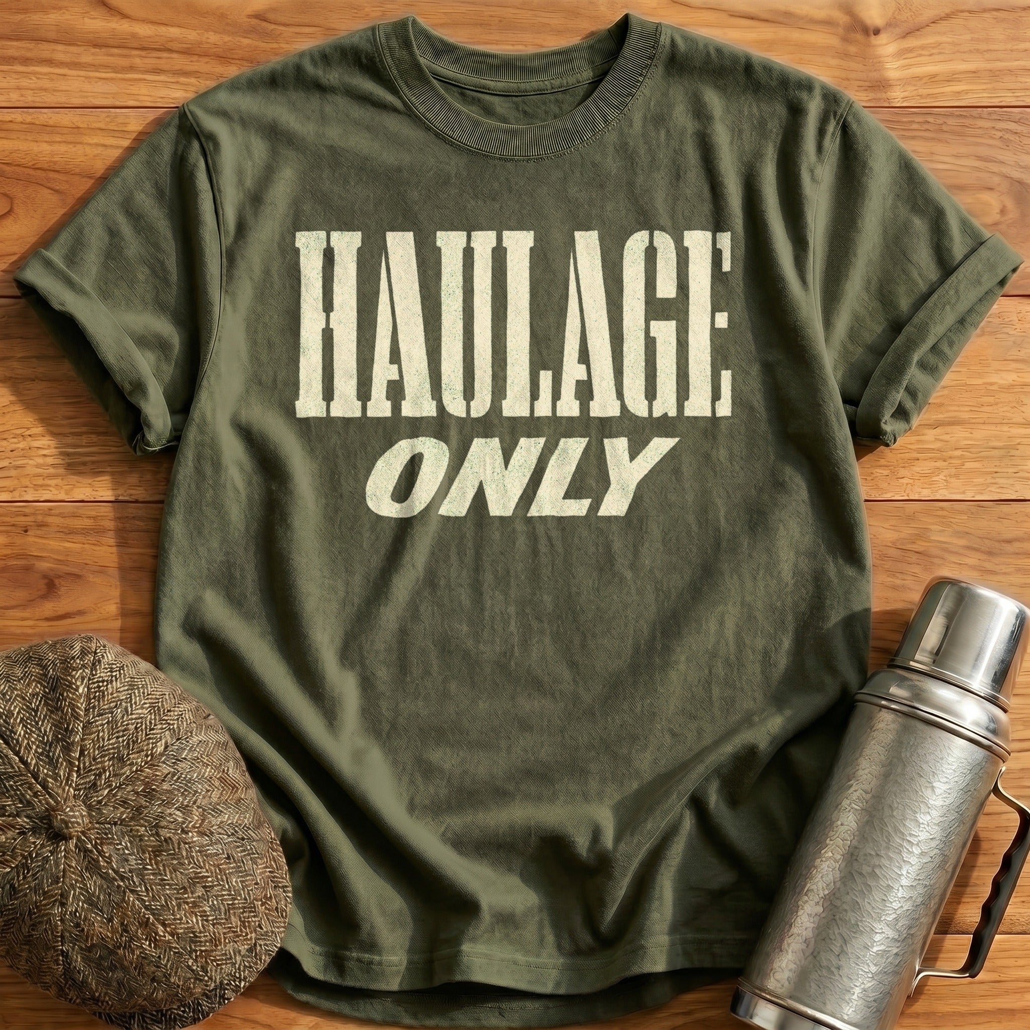 Haulage Only T-Shirt - Military Green