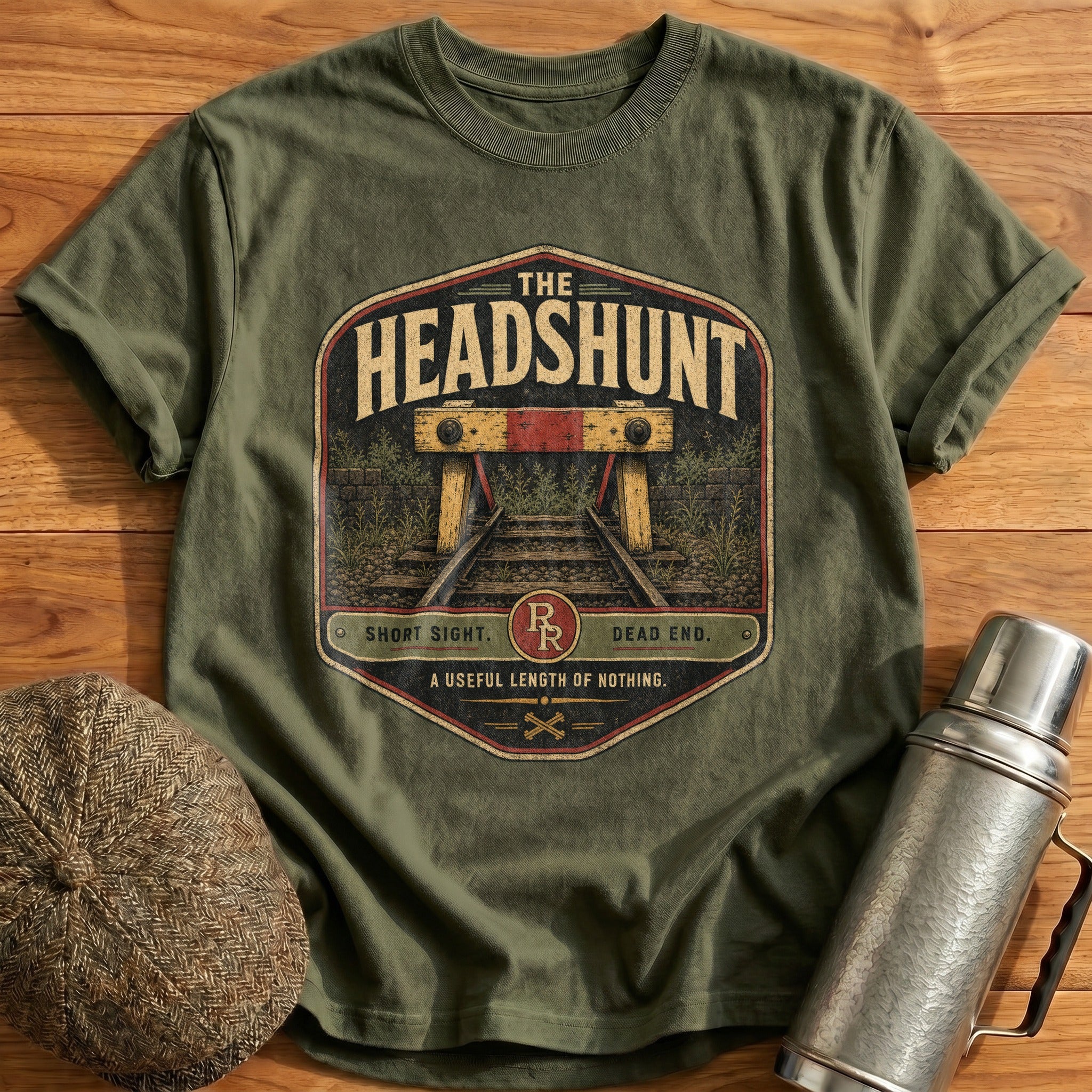 The Headshunt T-Shirt - Military Green